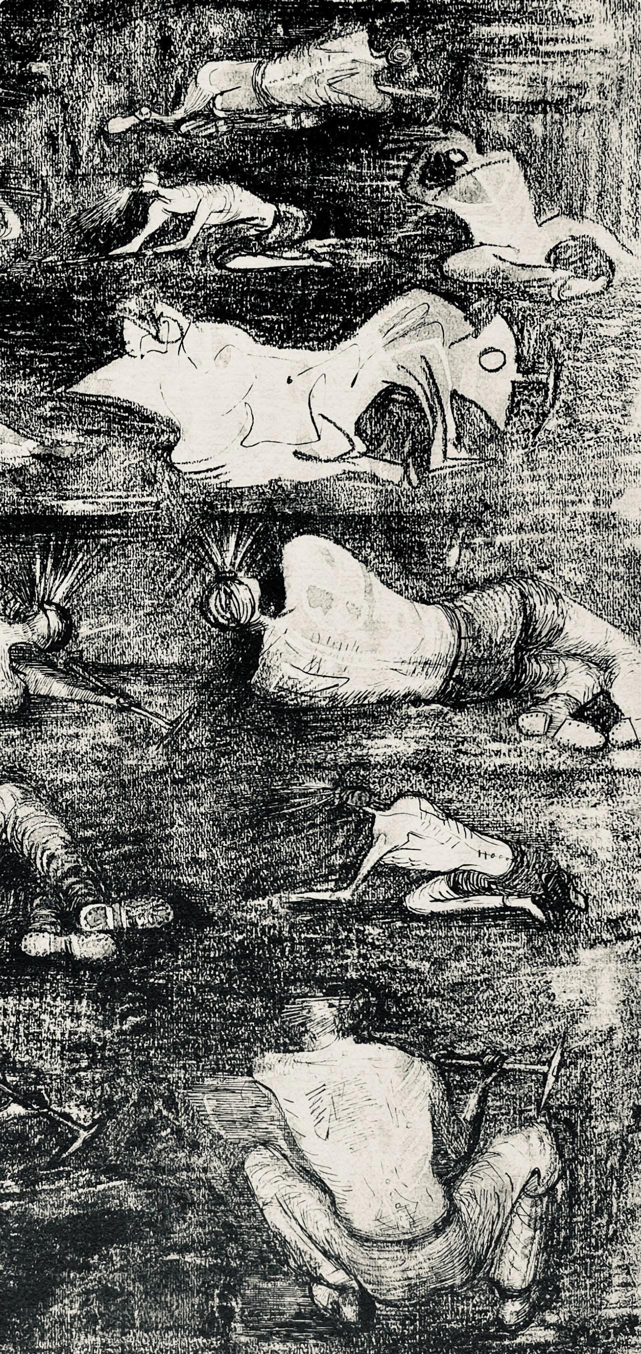 Henry Moore, Studies of Miners at Work, The Drawings of Henry Moore, Limited Edition Lithograph