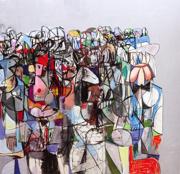 George Condo, Compression I, Drawing Paintings, Limited Edition Four Color Process Print