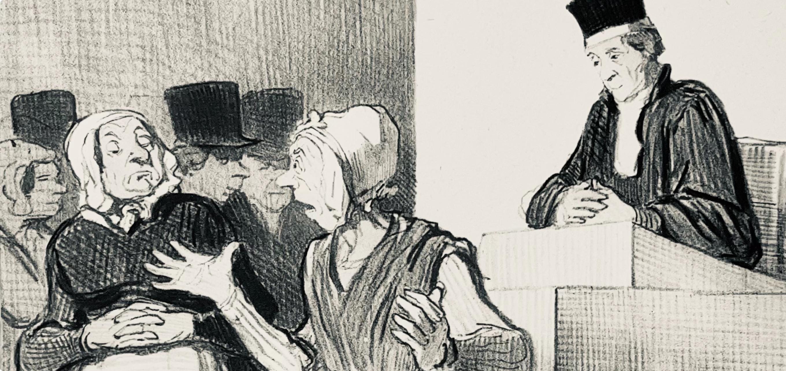 Honoré Daumier, Composition, Honoré Daumier, Law and Justice, Limited Edition Lithograph