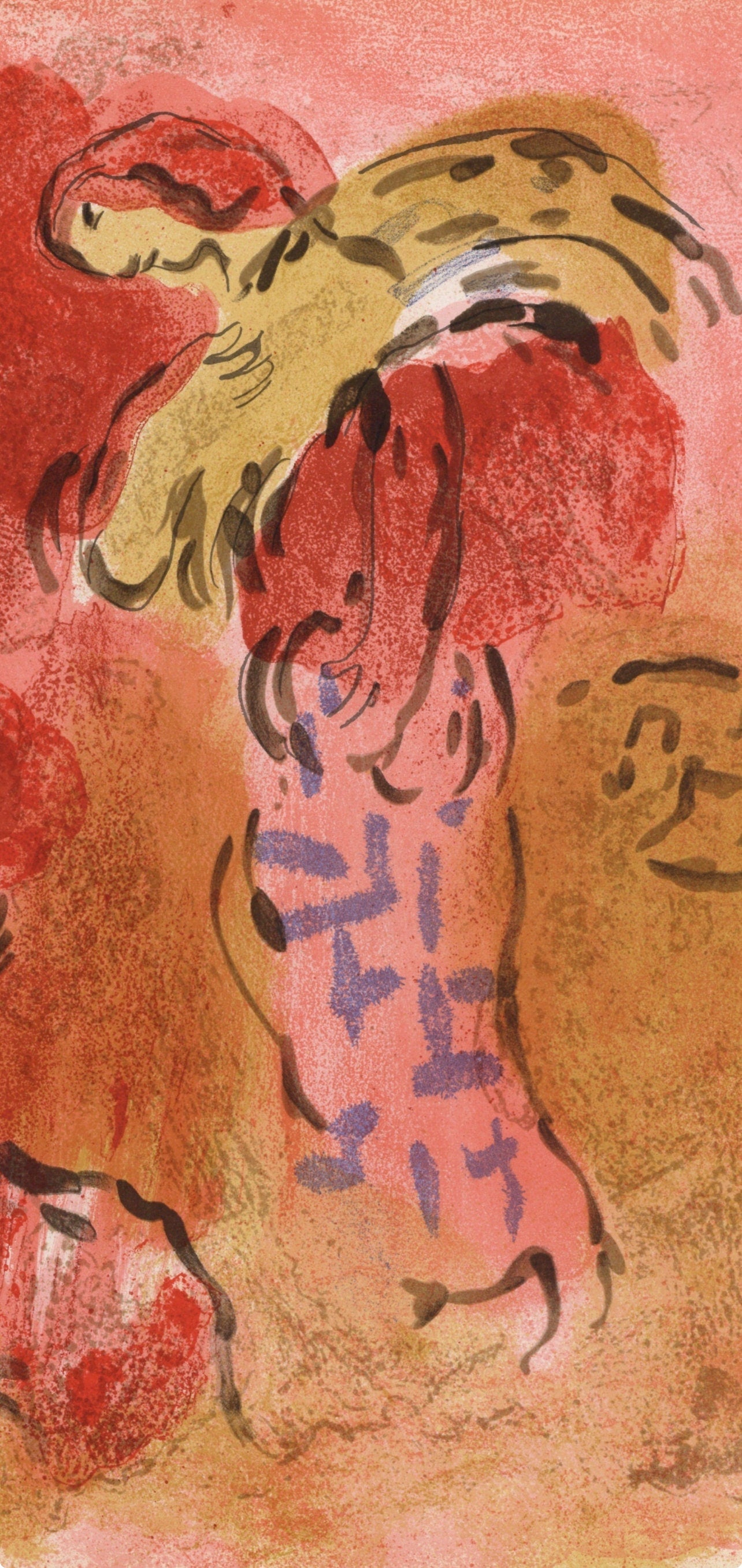 Marc Chagall, Ruth gleaning (Mourlot 117-46; Cramer 25), Drawings from the Bible by Marc Chagall, Verve: Revue, Limited Edition Lithograph