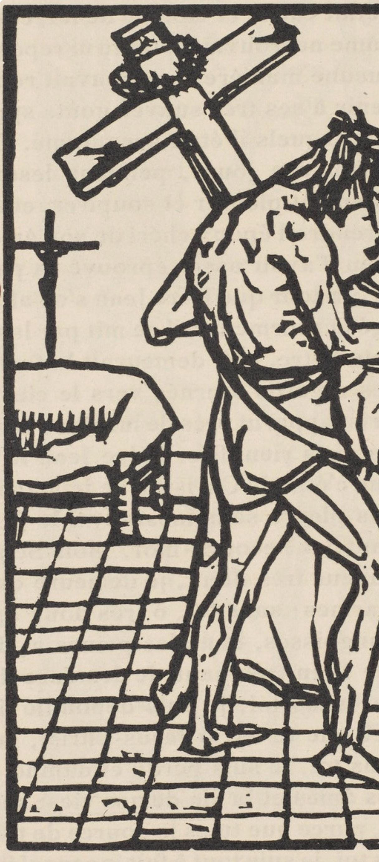 Émile Bernard, Composition (Morane, No. 100), Les Petites Fleurs de St. Françoise, Limited Edition Woodcut