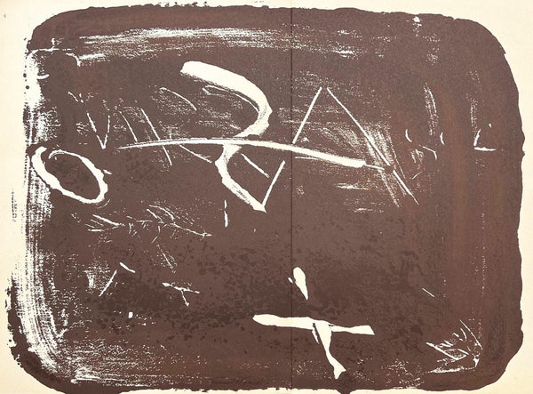 Antoni Tàpies, Composition, Derrière le miroir, Limited Edition Lithograph