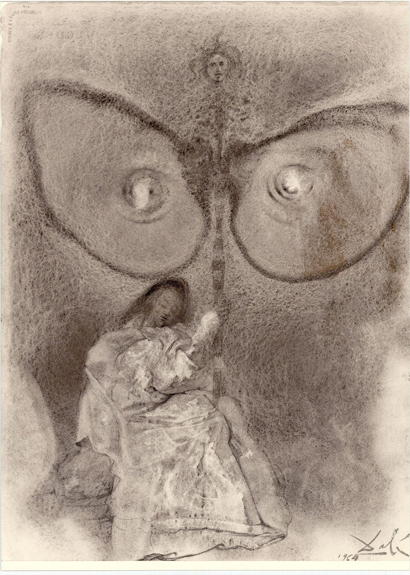 Salvador Dali, Composition (Michler/Löpsinger 1600; Field 69-3), Biblia Sacra, Limited Edition Lithograph