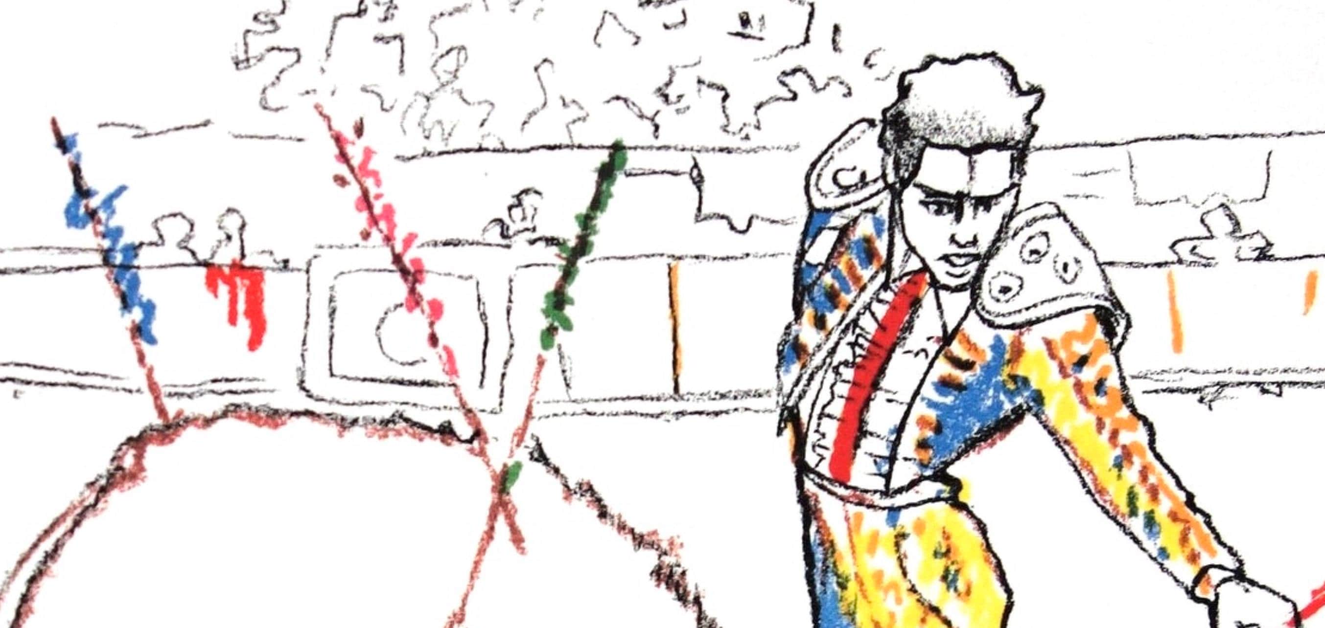Jean Cocteau, Composition, Taureaux, Limited Edition Lithograph
