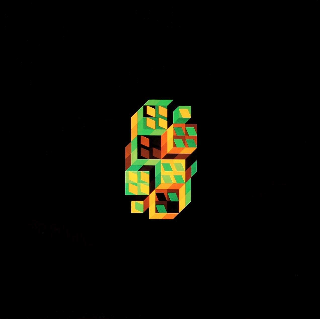 Victor Vasarely, Composition, Hommage à Hexagone, Limited Edition Héliogravure