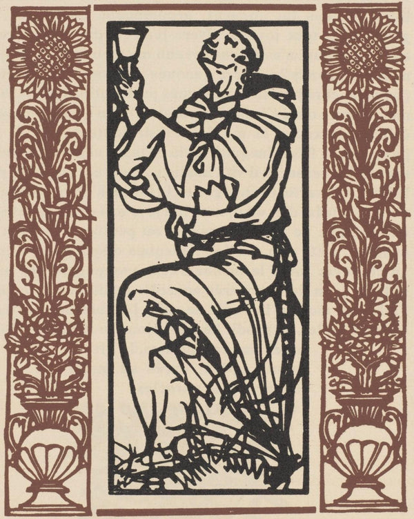 Émile Bernard, Composition (Morane, No. 100), Les Petites Fleurs de St. Françoise, Limited Edition Woodcut