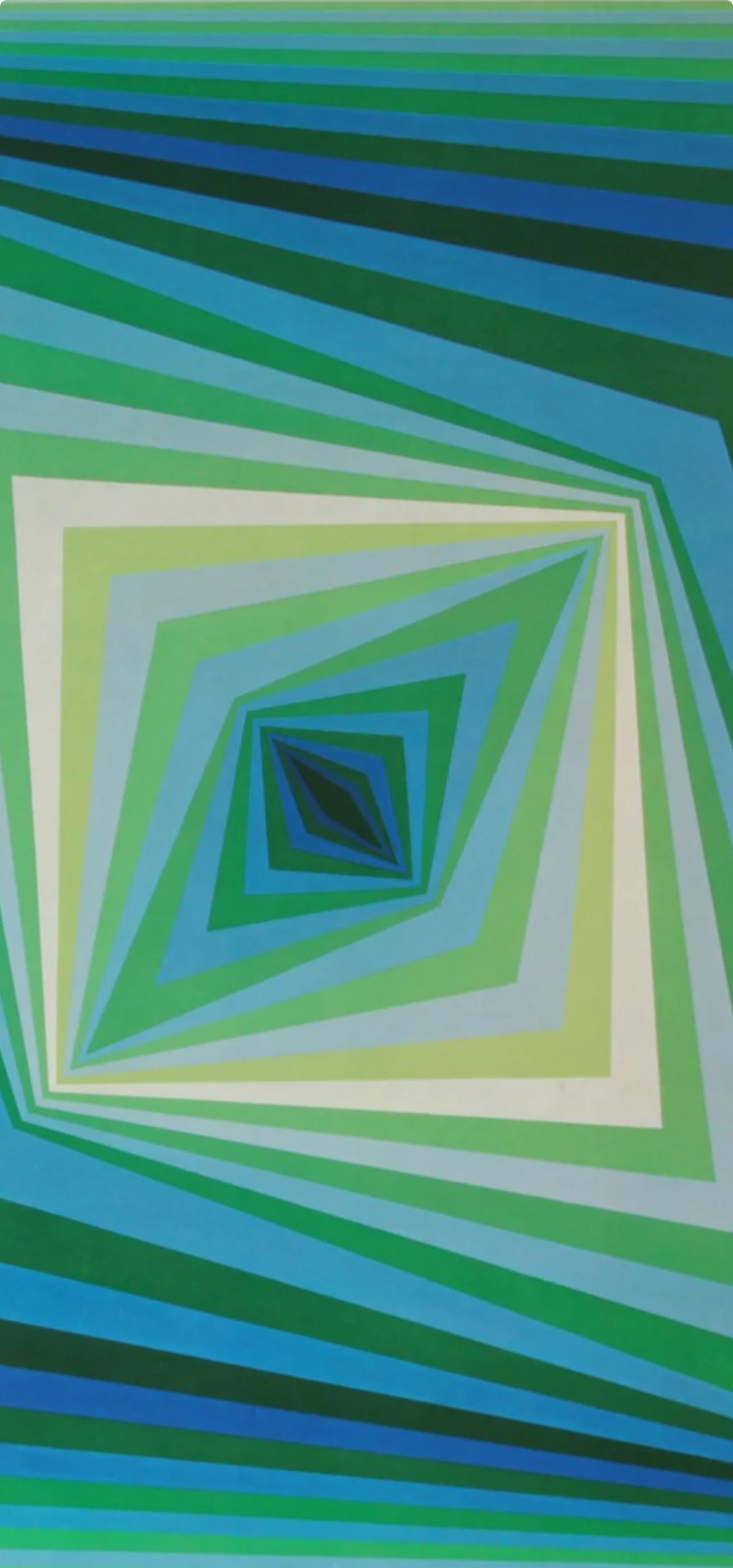 Victor Vasarely, Composition, Progressions II, Limited Edition Héliogravure