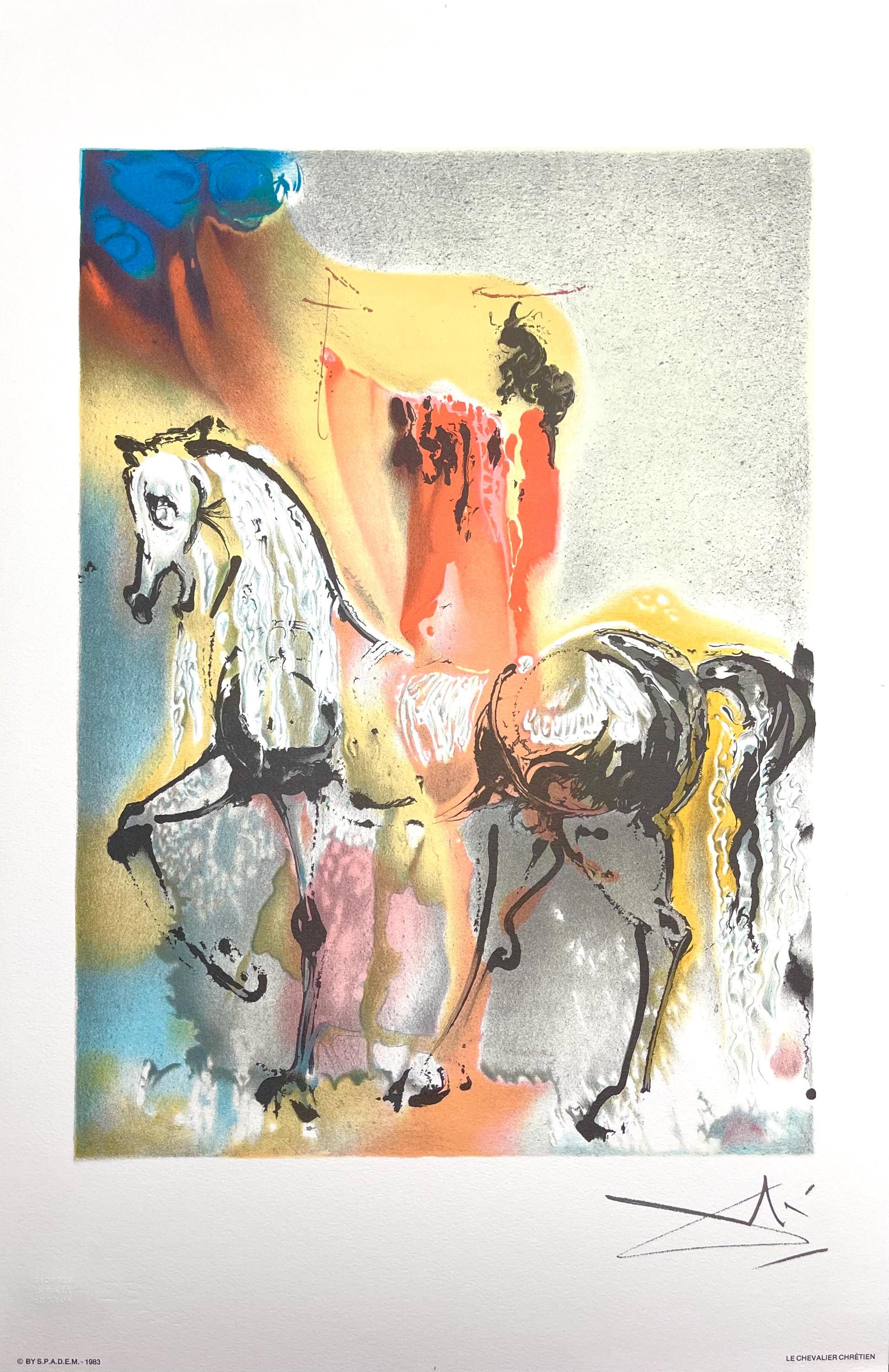 Salvador Dalí, Le Chevalier Chrétien, Les Chevaux de Dalí, Limited Edition Lithograph