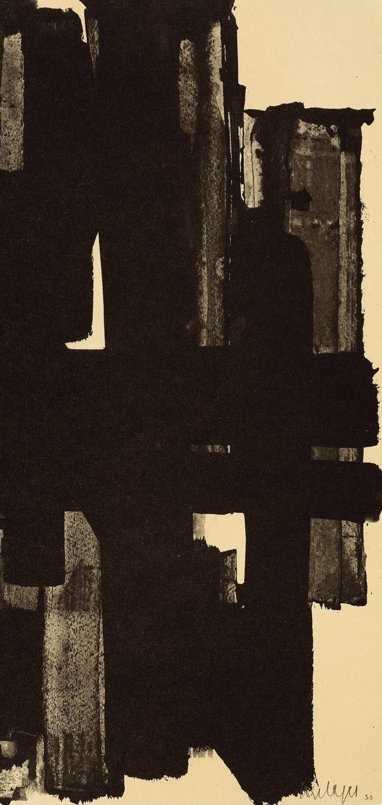 Pierre Soulages, Composition, Pierre Soulages, Peintres d'aujourd'hui, Limited Edition Lithograph