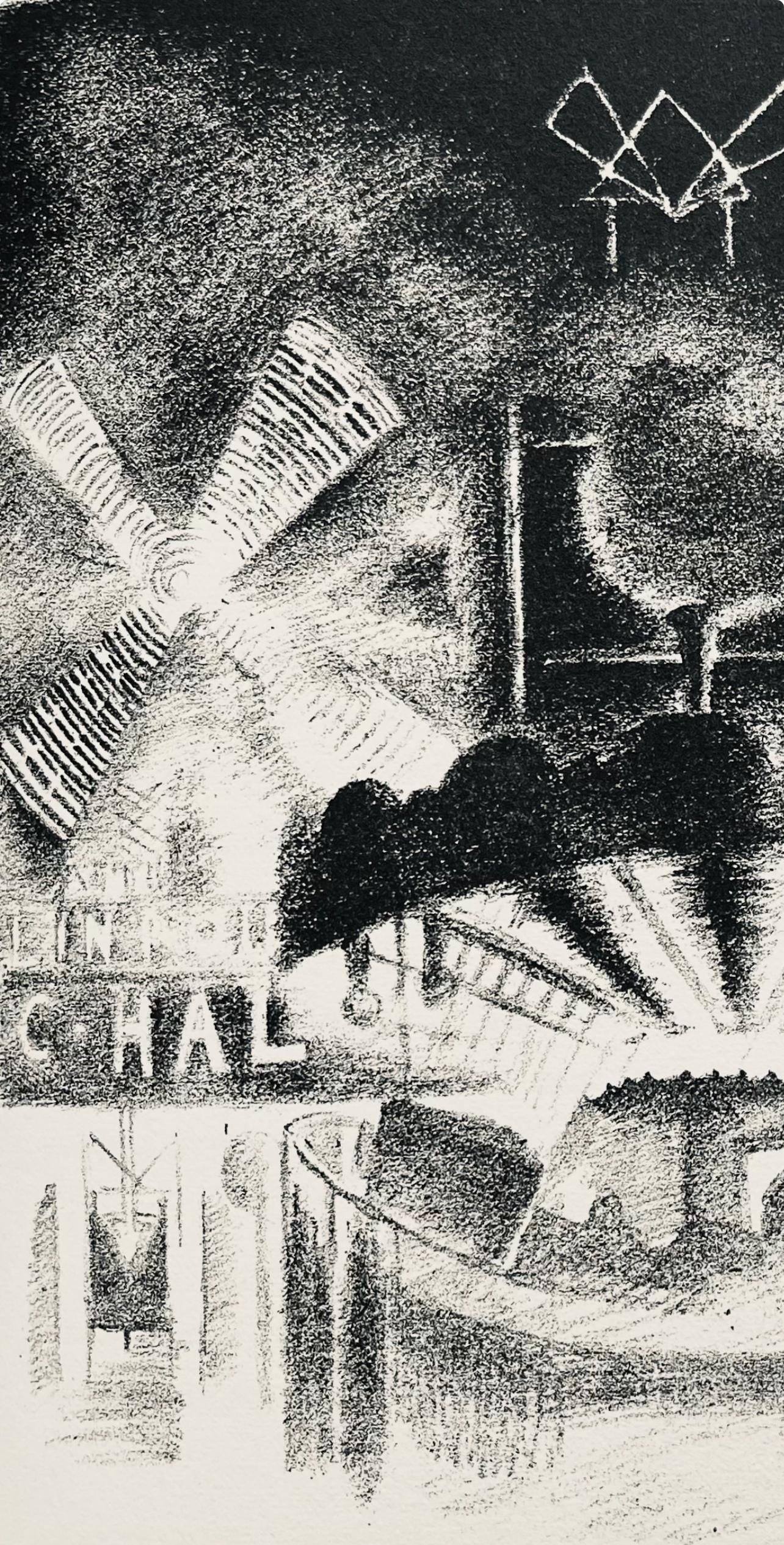 Robert Delaunay, Le Moulin Rouge (Habasque 720-728), Allo! Paris!, Limited Edition Lithograph