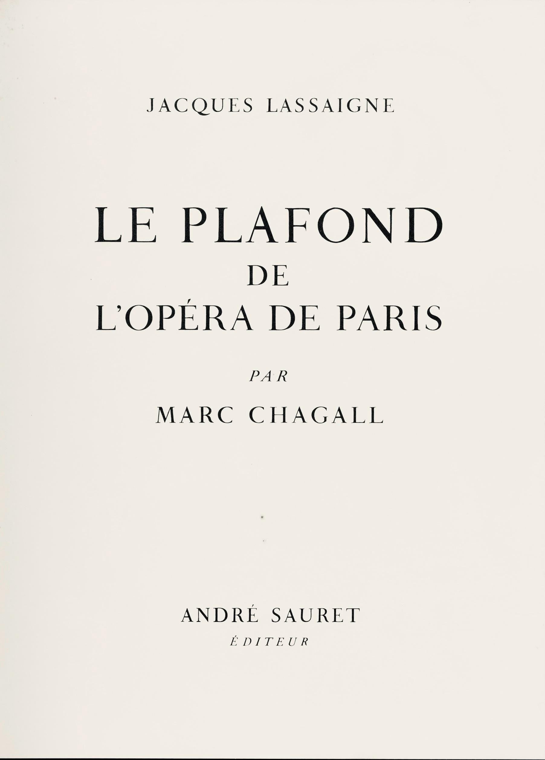 Marc Chagall, Composition (Cramer 61), Le Plafond de l'Opéra de Paris, Limited Edition Lithograph