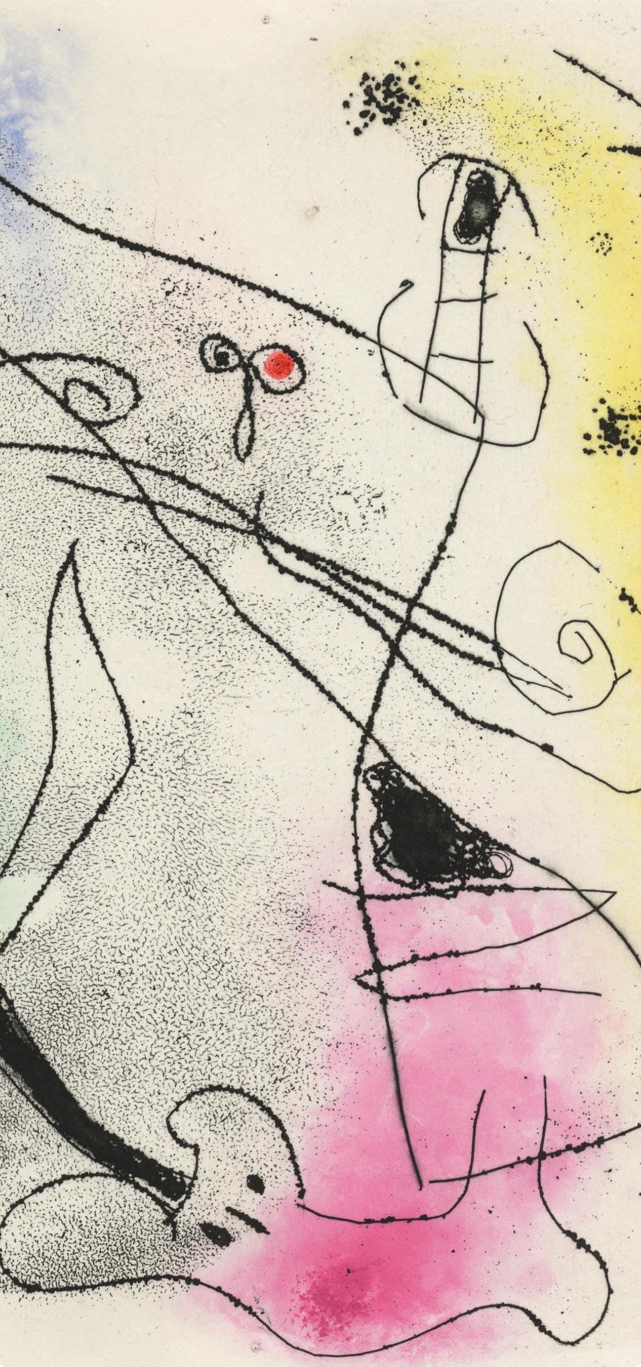 Joan Miró, Composition (Dupin 119), Feuilles éparses, Limited Edition Etching