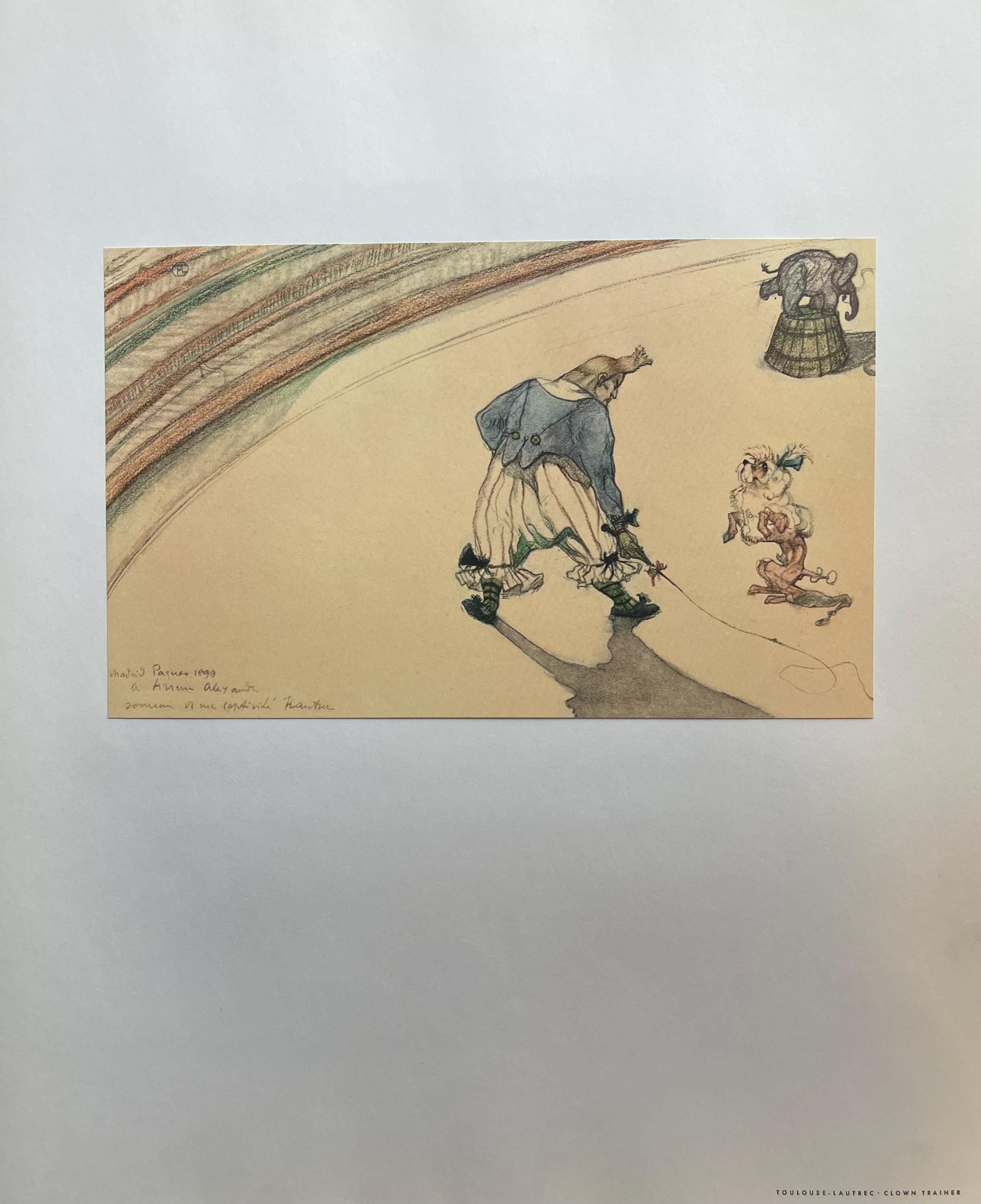 Henri de Toulouse-Lautrec, Clown Trainer, Henri de Toulouse-Lautrec, At the Circus, Limited Edition Lithograph