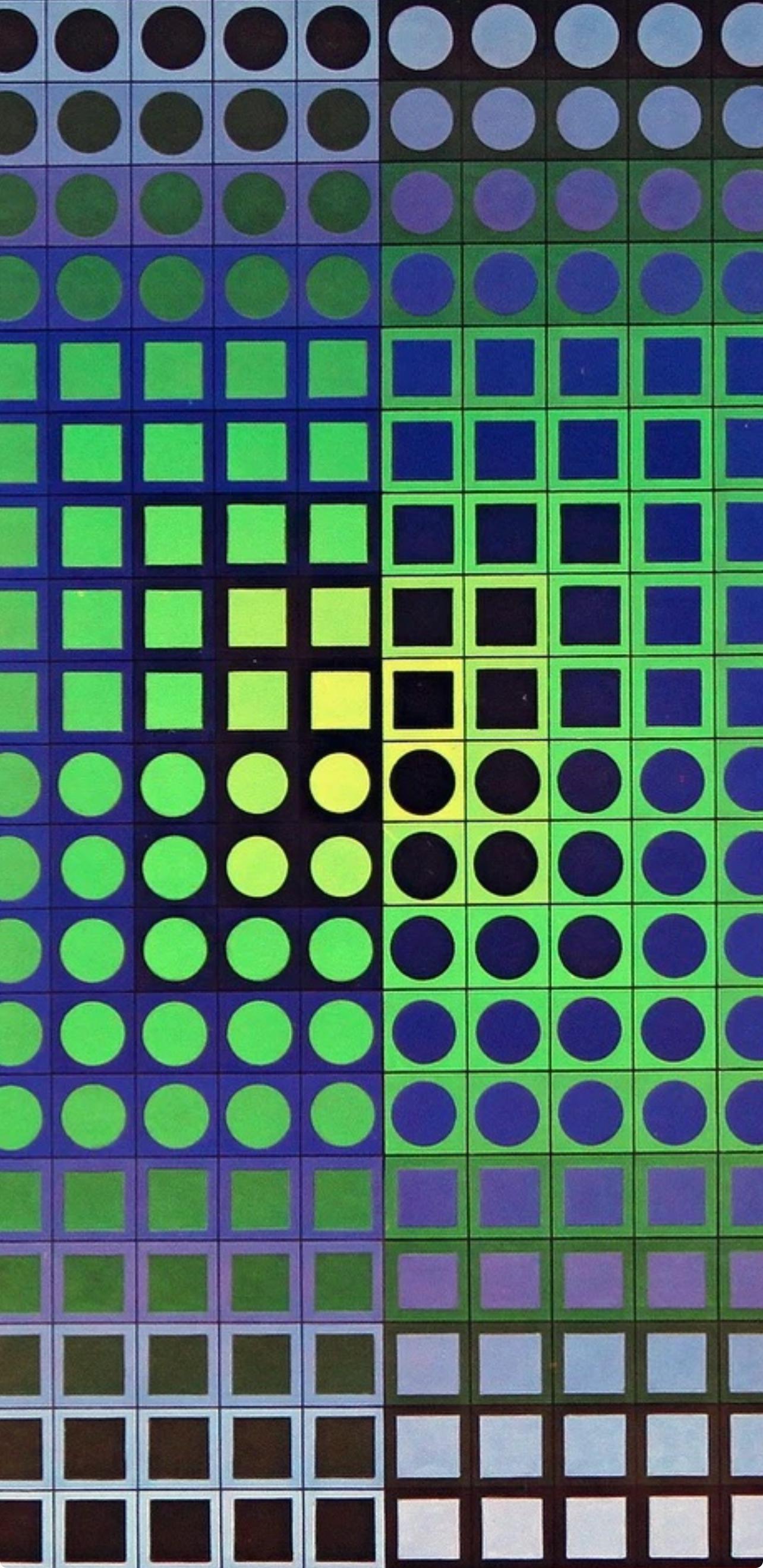 Victor Vasarely, Composition, Folklore Planétaire, Limited Edition Héliogravure