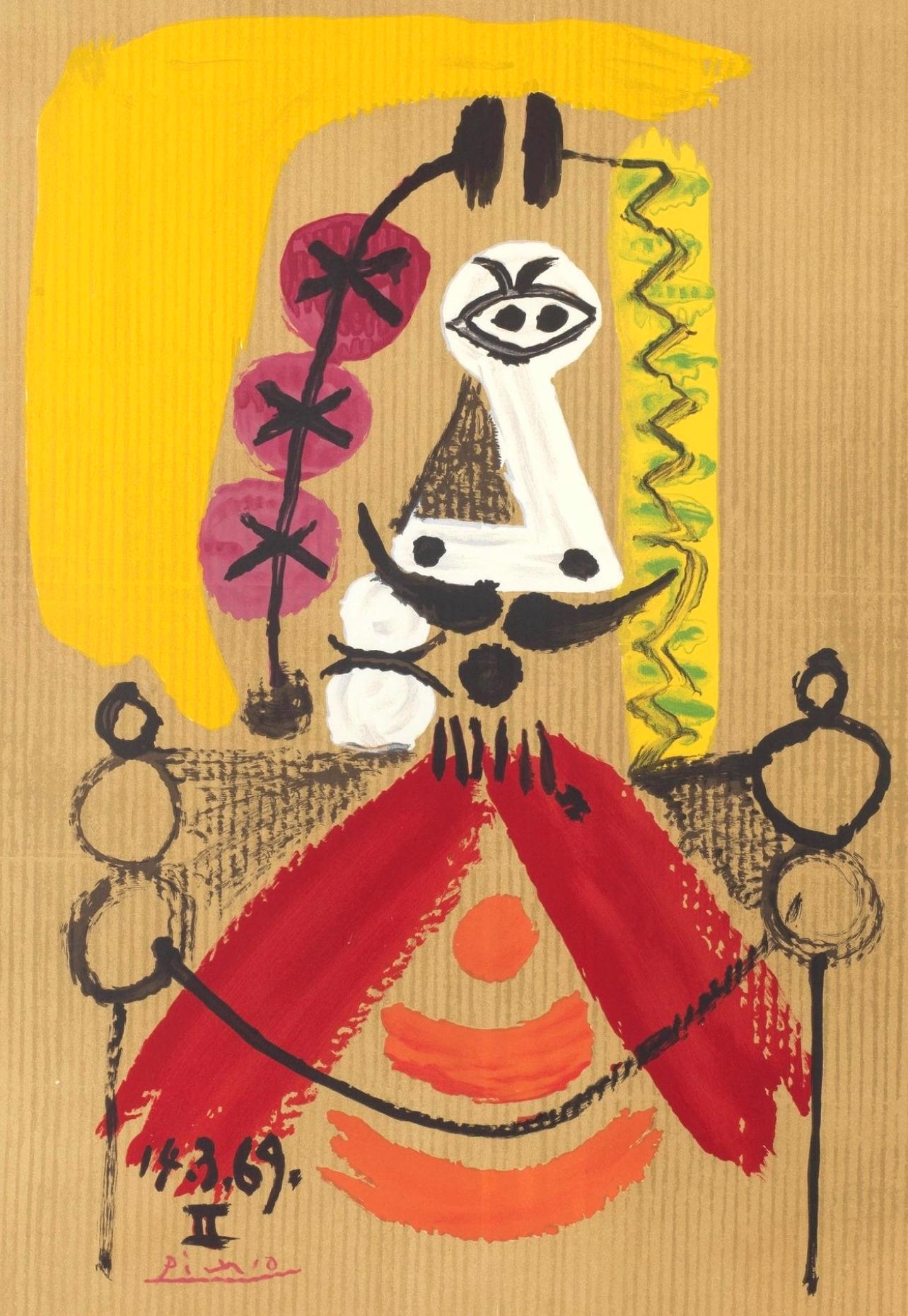 Pablo Picasso, Composition (Orozco 207-261), Vingt-Neuf Portraits Imaginaires, Limited Edition Lithograph