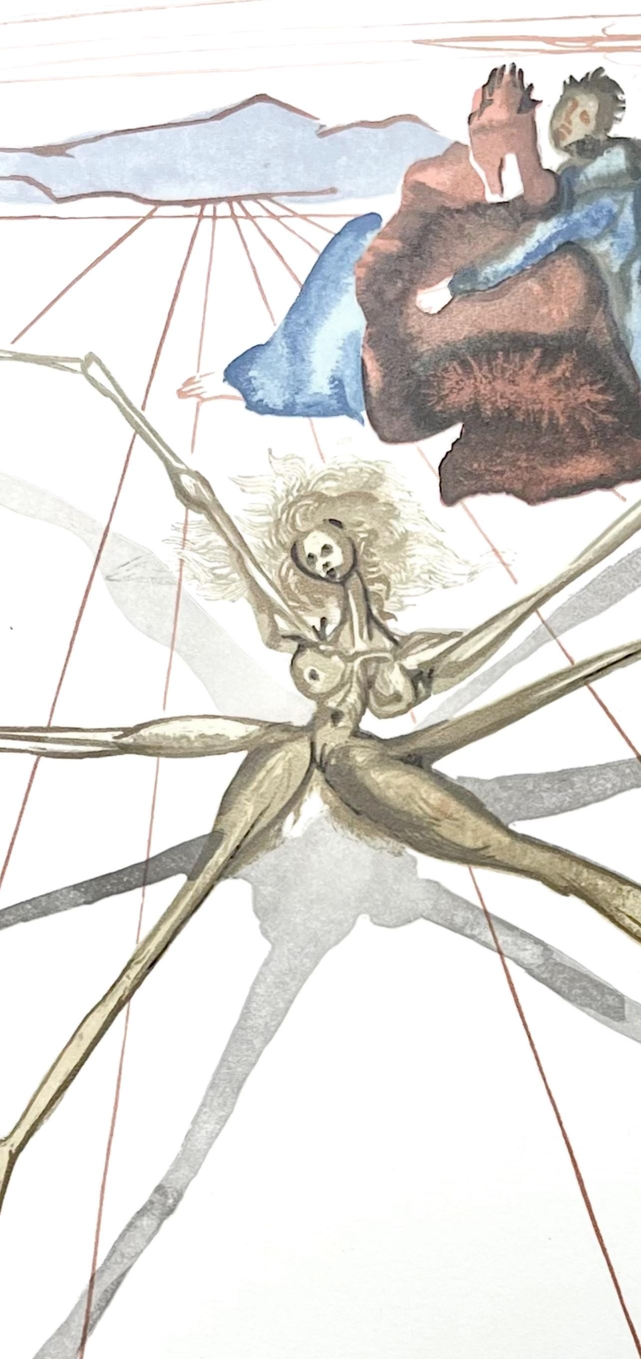Salvador Dali, Fegefeuer XVII (Field 189-200; Michler/Löpsinger 1039-1138), Die Göttliche Komödie, Signed, Limited Edition Woodcut