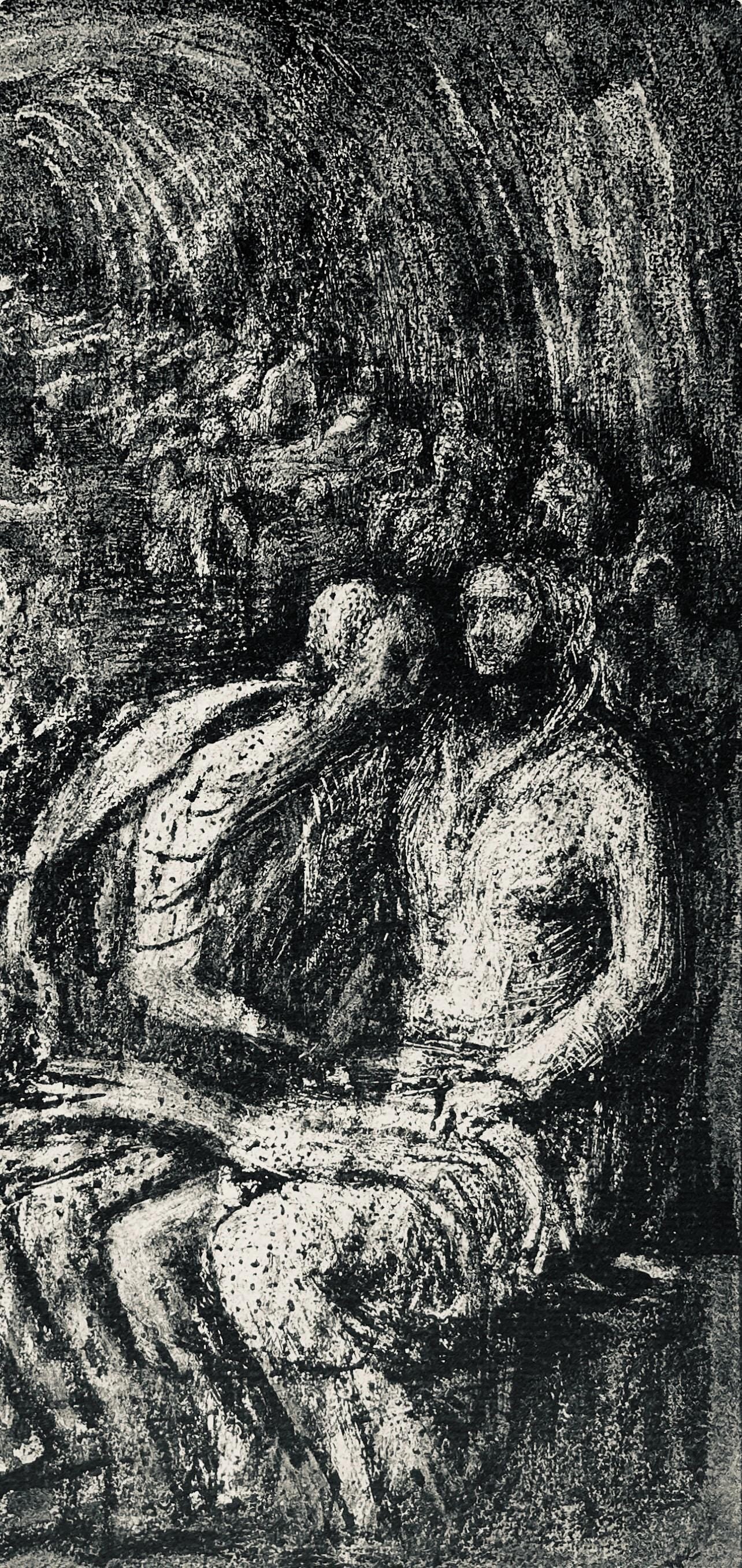 Henry Moore, Seated Women in a Tube Shelter, The Drawings of Henry Moore, Limited Edition Lithograph