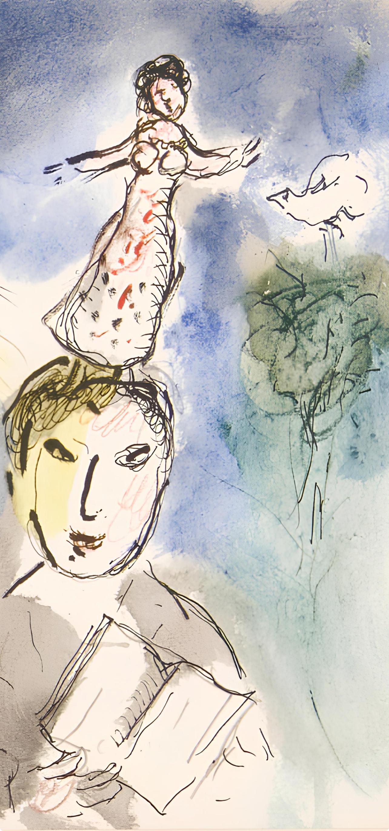 Marc Chagall, Composition, Lettres d'hivernage, Limited Edition Lithograph