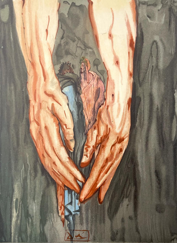 Salvador Dali, Hölle XVI (Field 189-200; Michler/Löpsinger 1039-1138), Die Göttliche Komödie, Signed, Limited Edition Woodcut