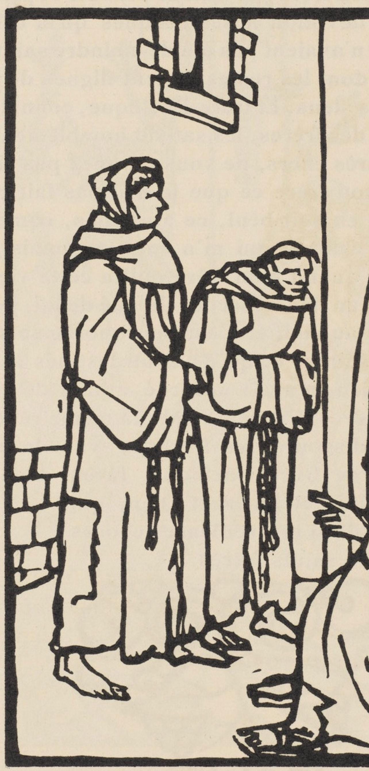 Émile Bernard, Composition (Morane, No. 100), Les Petites Fleurs de St. Françoise, Limited Edition Woodcut