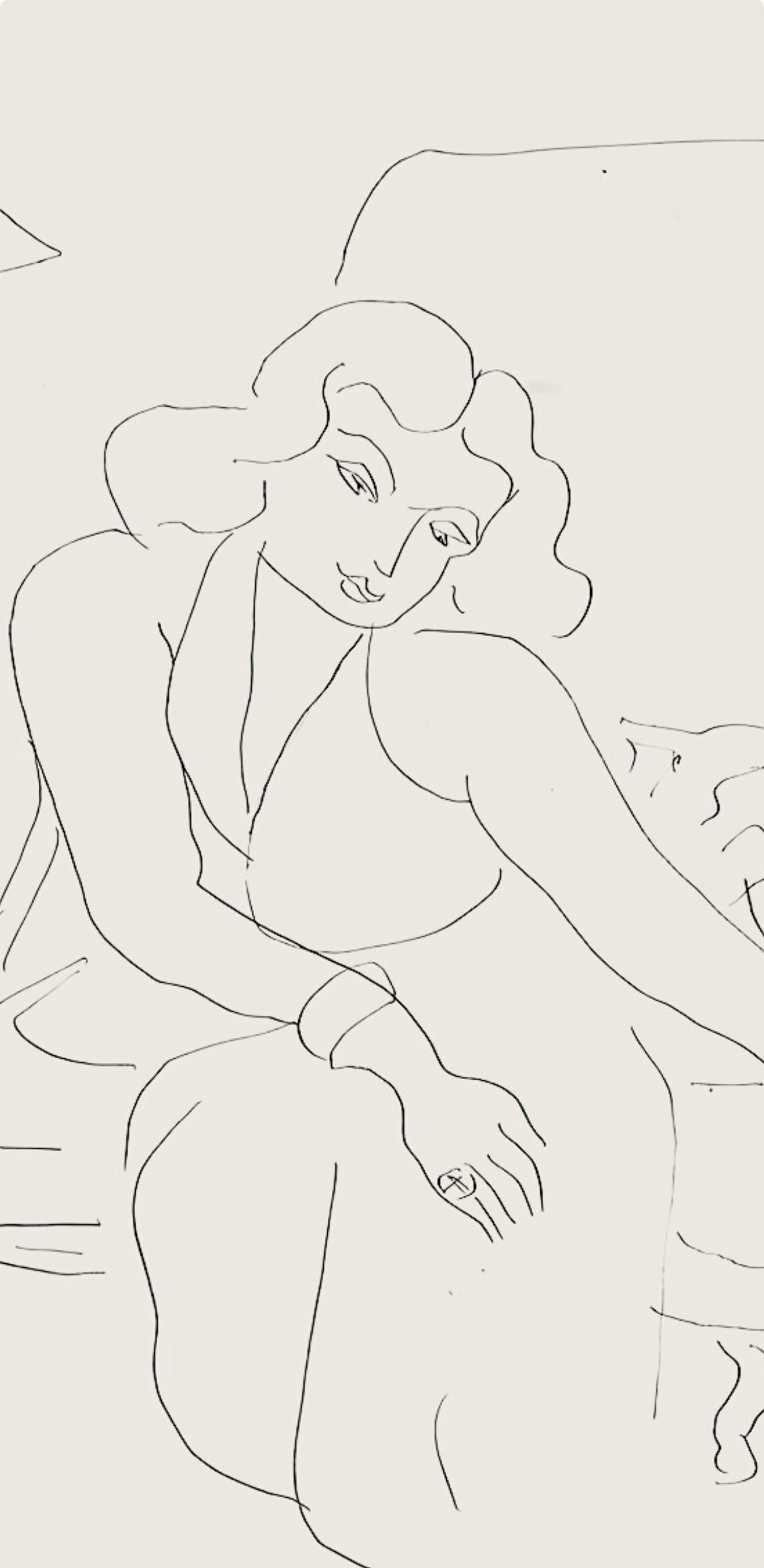 Henri Matisse, Série E, var. 11 (Duthuit 9), Henri Matisse, Dessins, Thèmes et variations, Limited Edition Lithograph