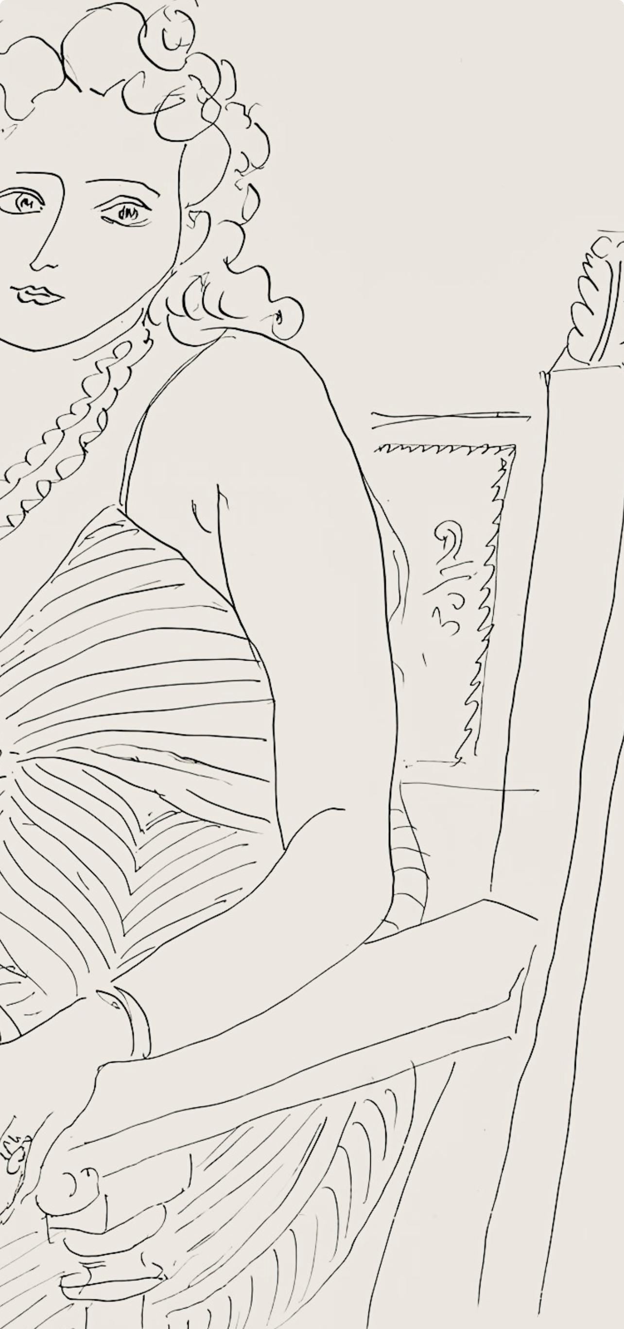 Henri Matisse, Série P, var. 2 (Duthuit 9), Henri Matisse, Dessins, Thèmes et variations, Limited Edition Lithograph