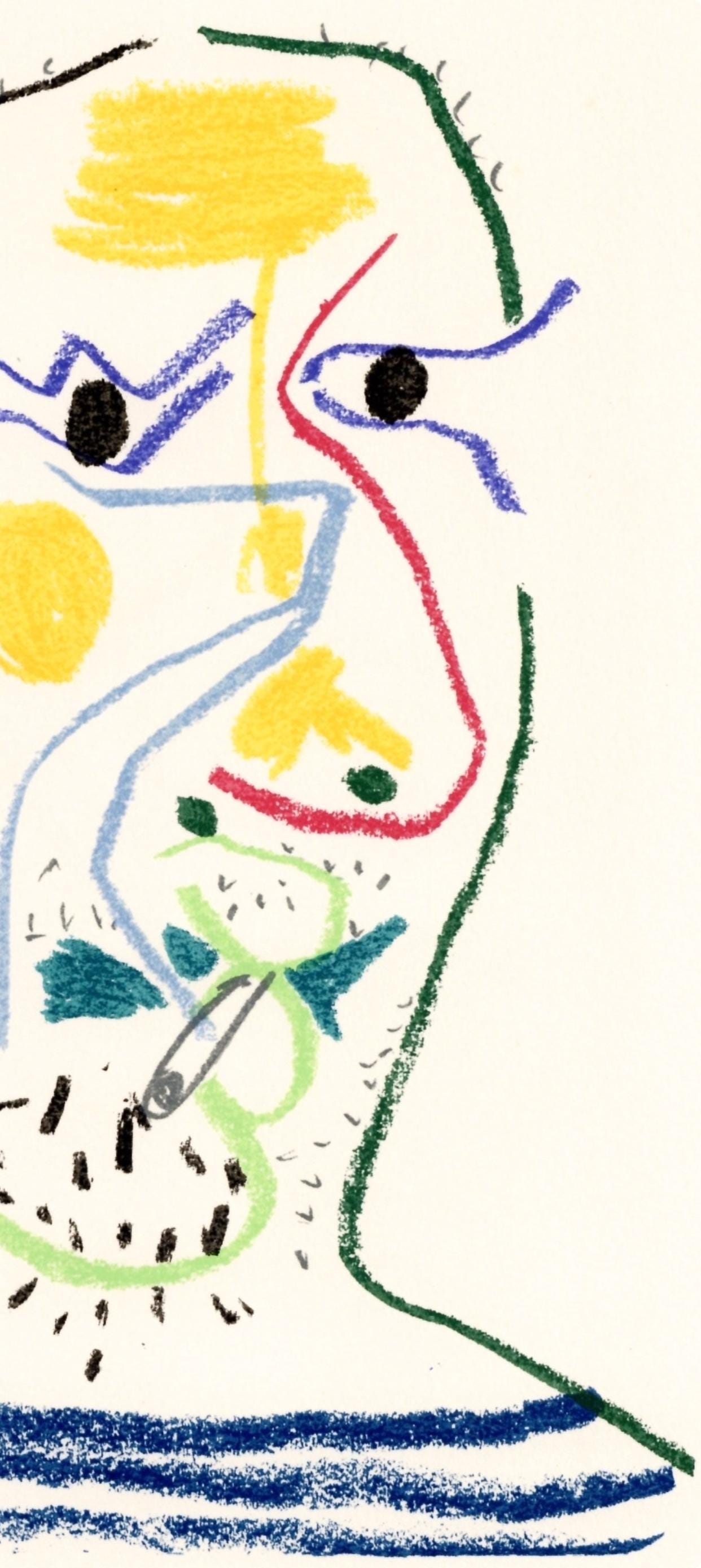Pablo Picasso, Composition, Le Goût du Bonheur (Cramer 148; Bloch 2013), Limited Edition Mixed Media Lithograph