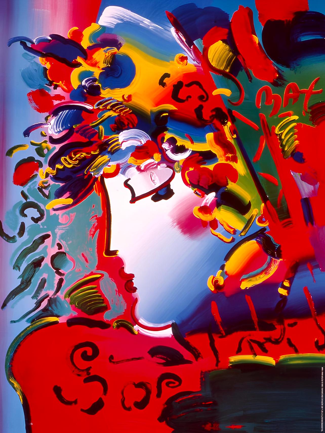 Peter Max, Blushing Beauty II, 1999, Hand Signed, Official Edition Offset Lithograph