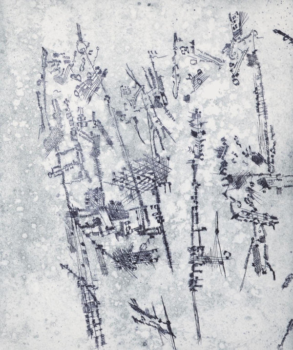 Camille Bryen, Composition, Feuilles éparses, Limited Edition Etching