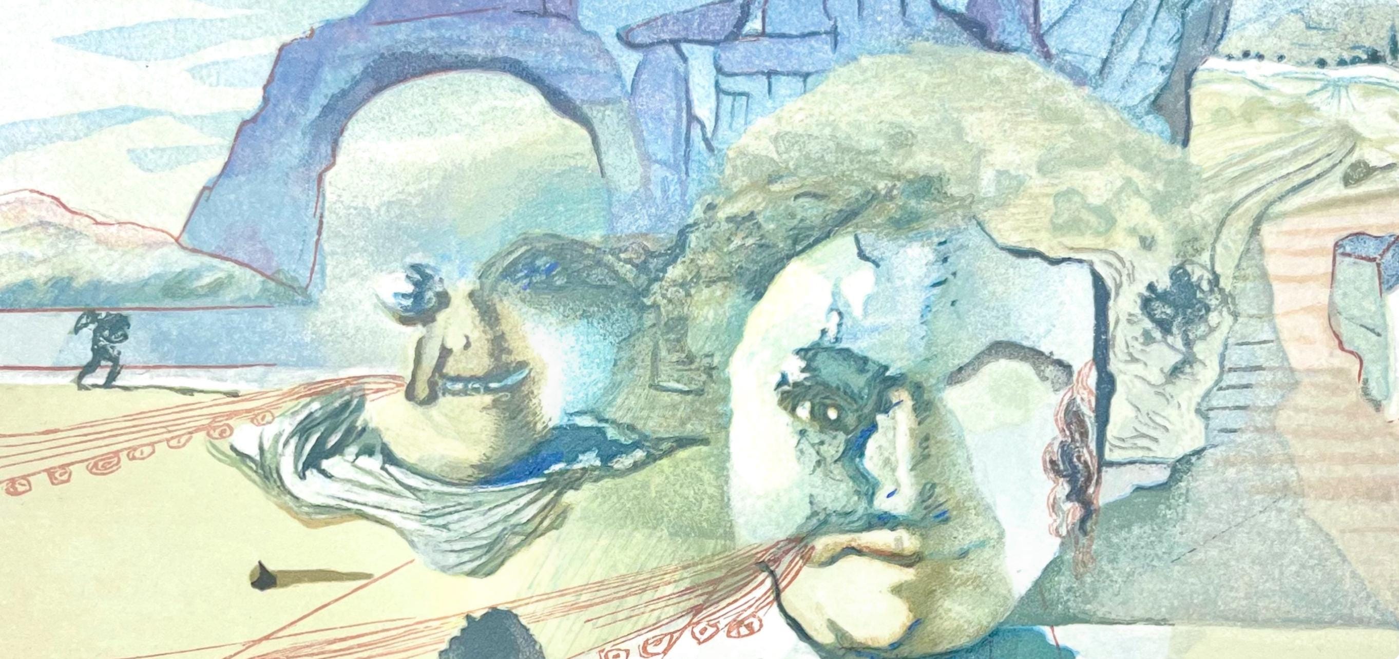 Salvador Dali, Fegefeuer XX (Field 189-200; Michler/Löpsinger 1039-1138), Die Göttliche Komödie, Signed, Limited Edition Woodcut