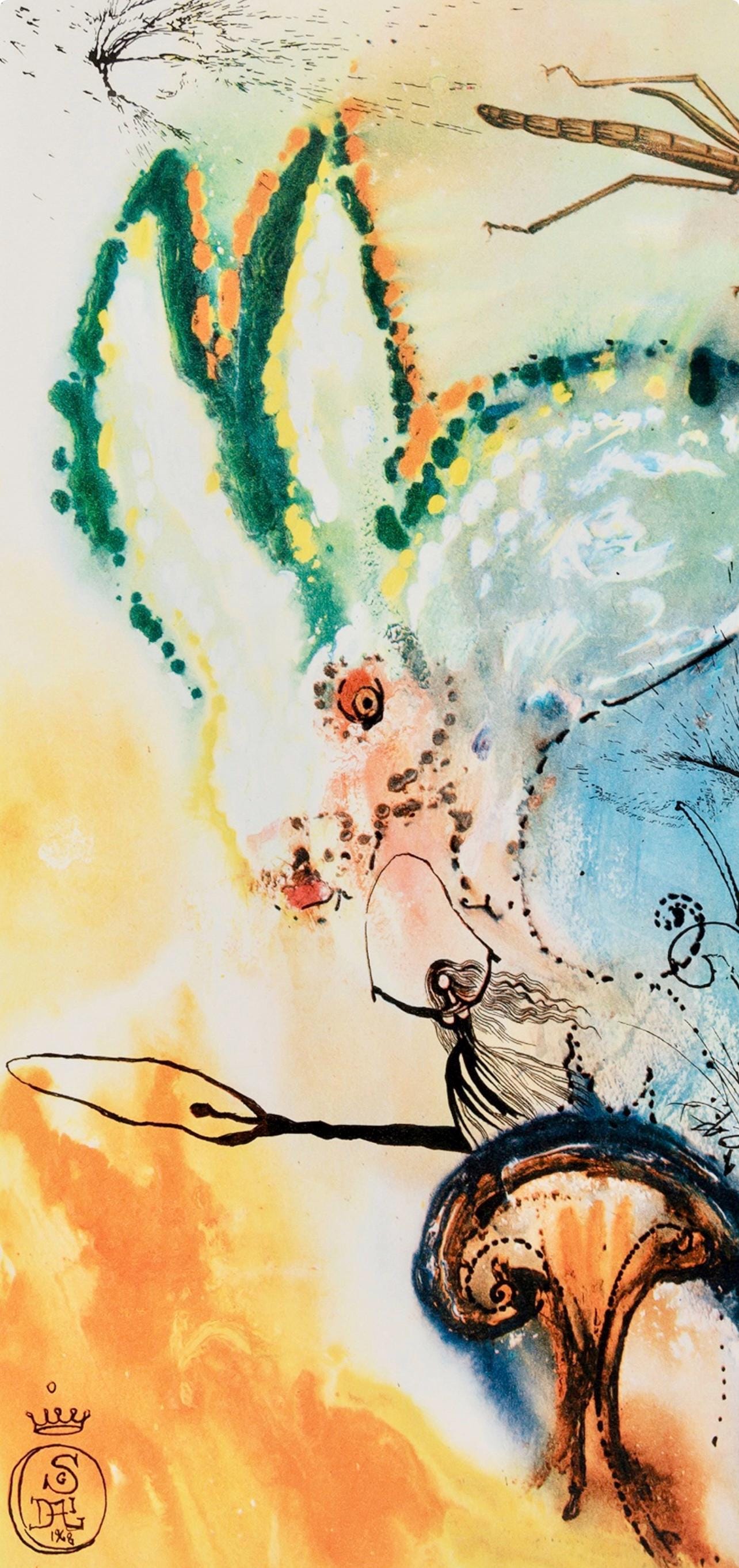 Salvador Dalí, Composition (Field 69-5, A-M), Alice's Adventures in Wonderland, Limited Edition Héliogravure
