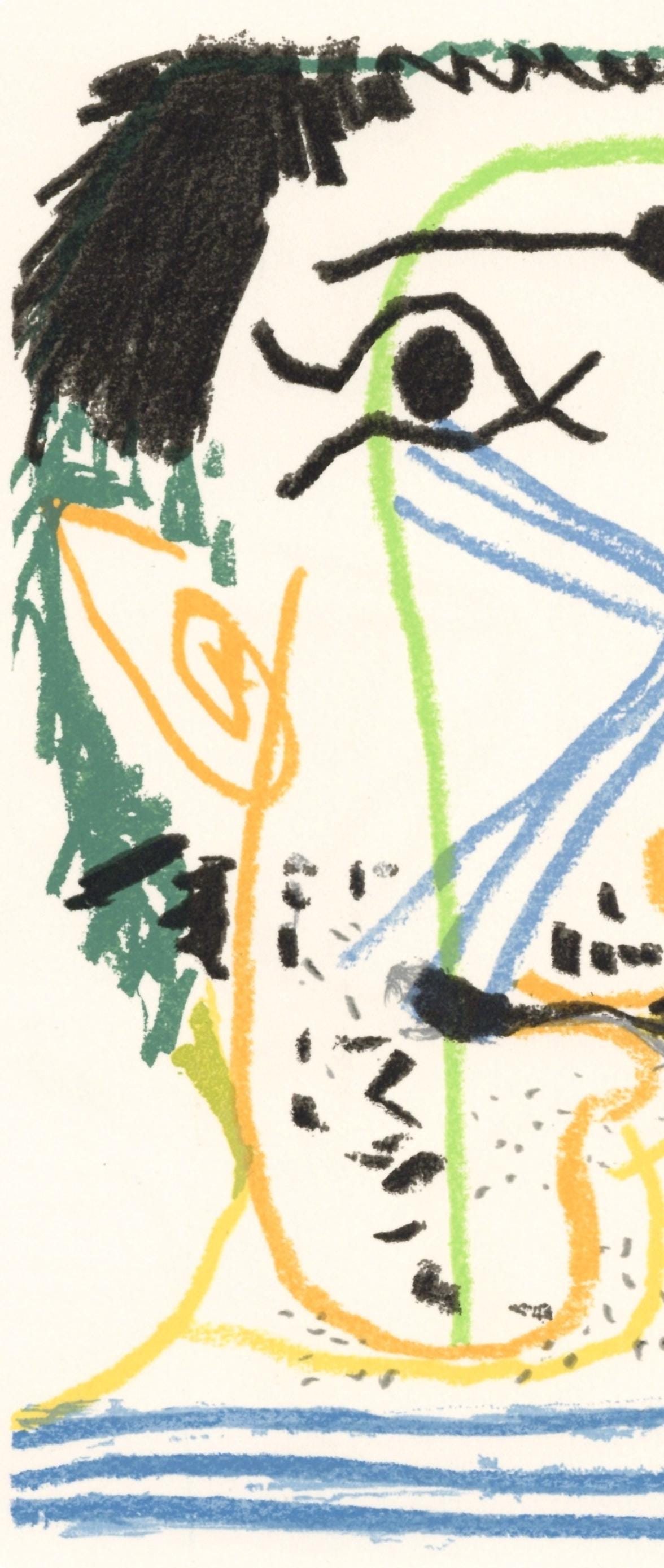 Pablo Picasso, Composition, Le Goût du Bonheur (Cramer 148; Bloch 2013), Limited Edition Mixed Media Lithograph