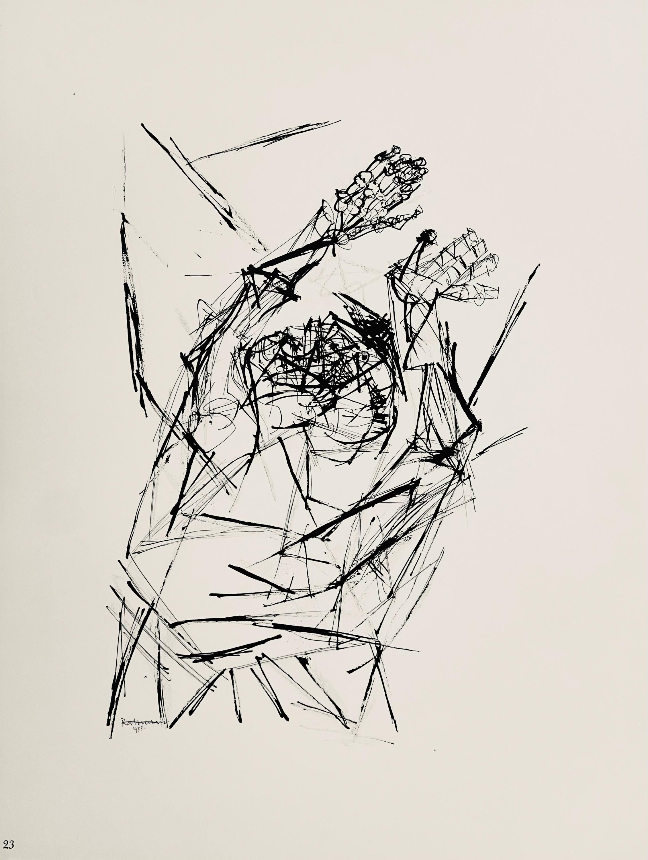 Abraham Rattner, The valley of dry bones, Limited Edition Lithograph
