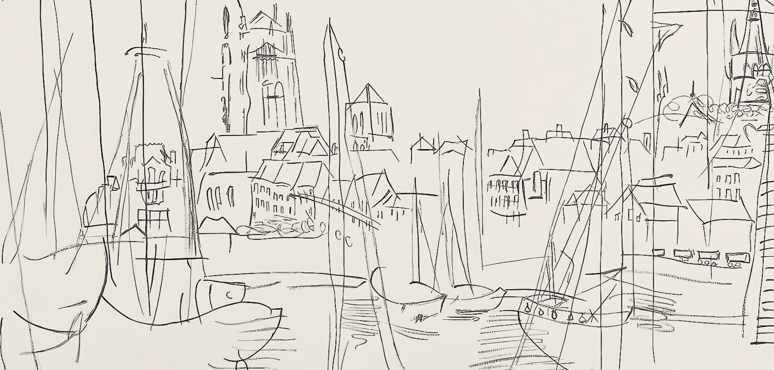 Raoul Dufy, Composition, Les Côtes Normandes, Limited Edition Lithograph