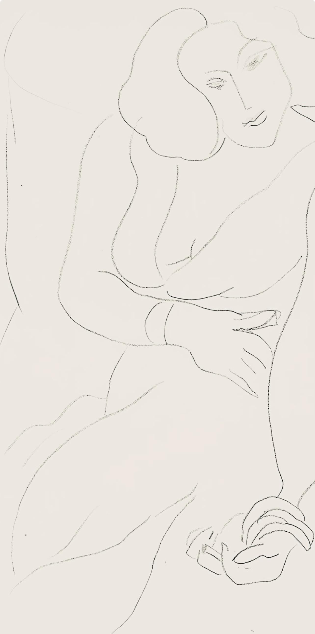 Henri Matisse, Série E, var. 4 (Duthuit 9), Henri Matisse, Dessins, Thèmes et variations, Limited Edition Lithograph
