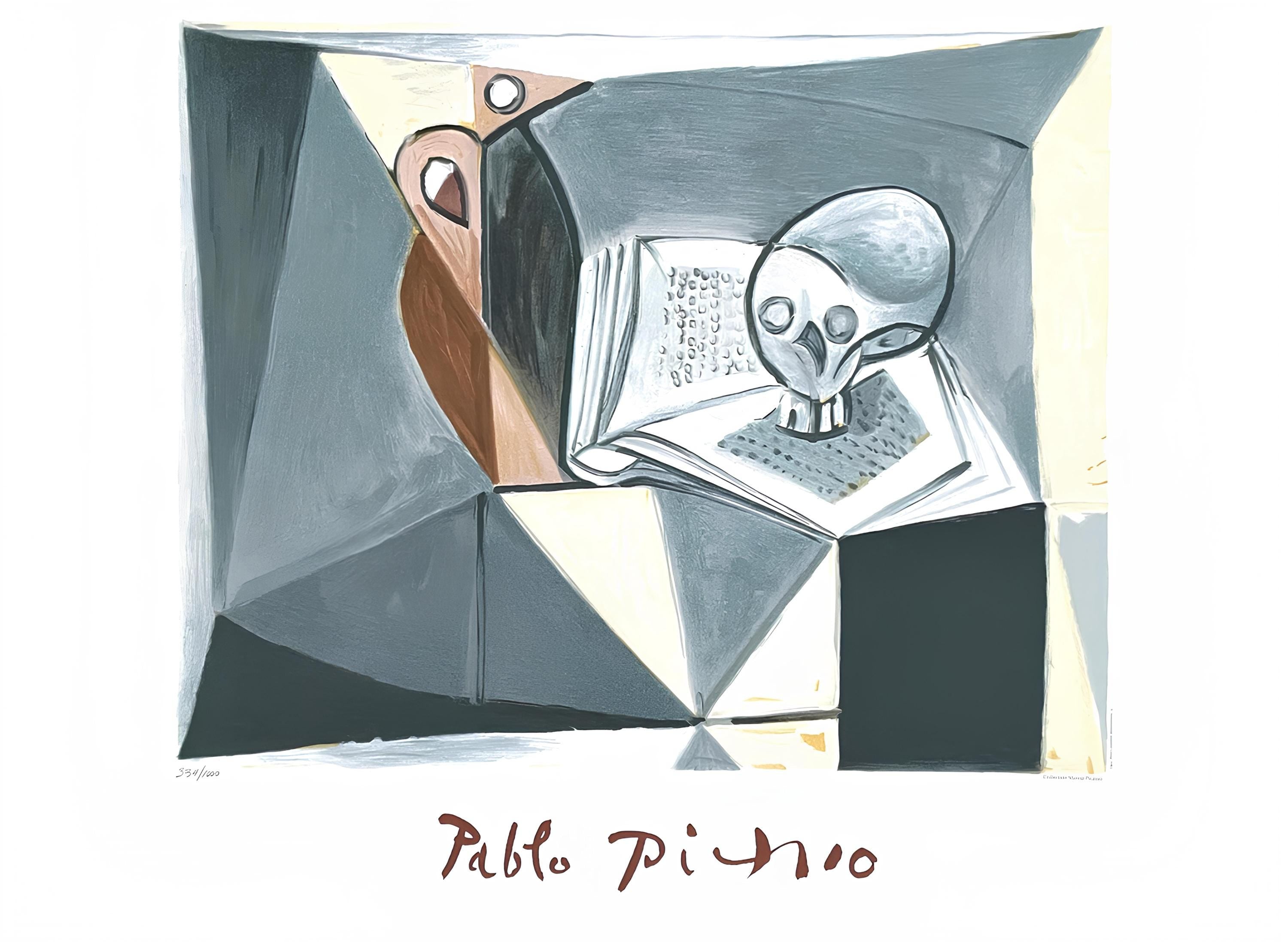 Pablo Picasso, Tête de mort et livre, Marina Picasso Collection, Official Limited Edition Lithograph