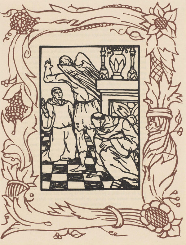 Émile Bernard, Composition (Morane, No. 100), Les Petites Fleurs de St. Françoise, Limited Edition Woodcut