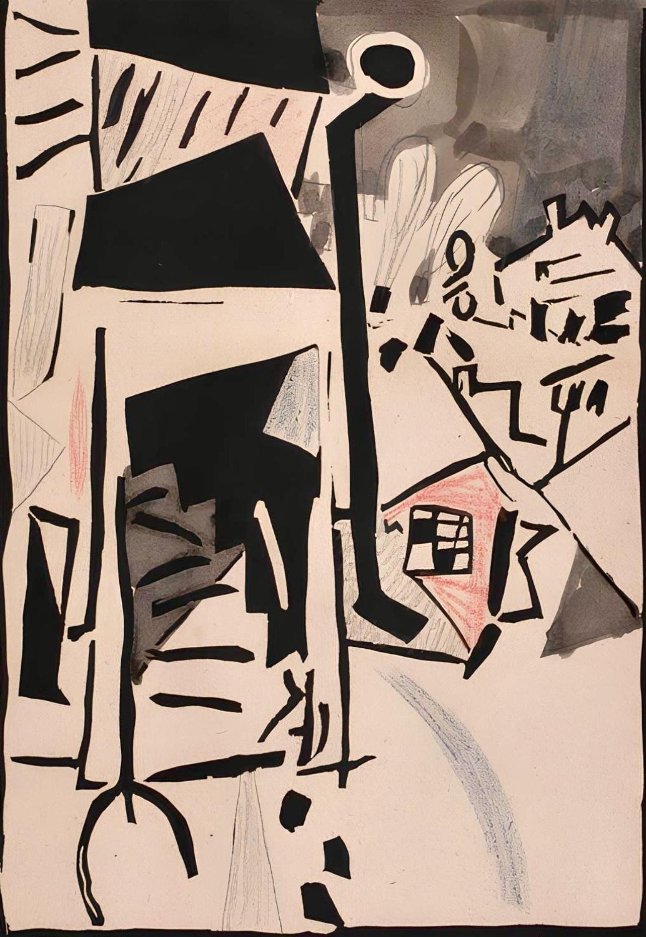Jean Pougny, Composition, Pougny, dix linogravures originales, 1914-1920, Limited Edition Linocut