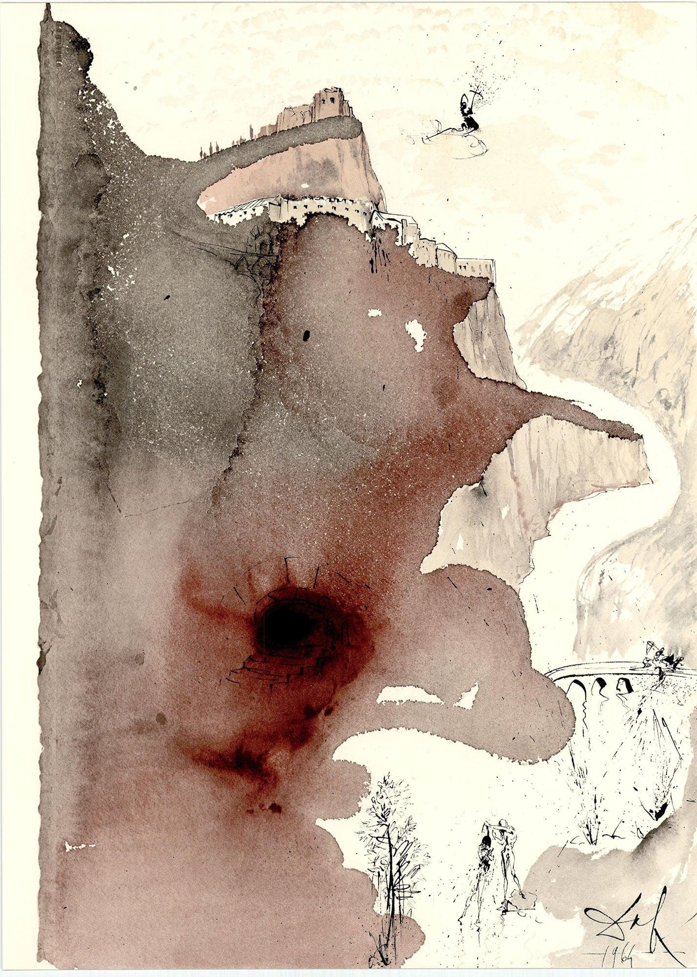 Salvador Dali, Composition (Michler/Löpsinger 1600; Field 69-3), Biblia Sacra, Limited Edition Lithograph