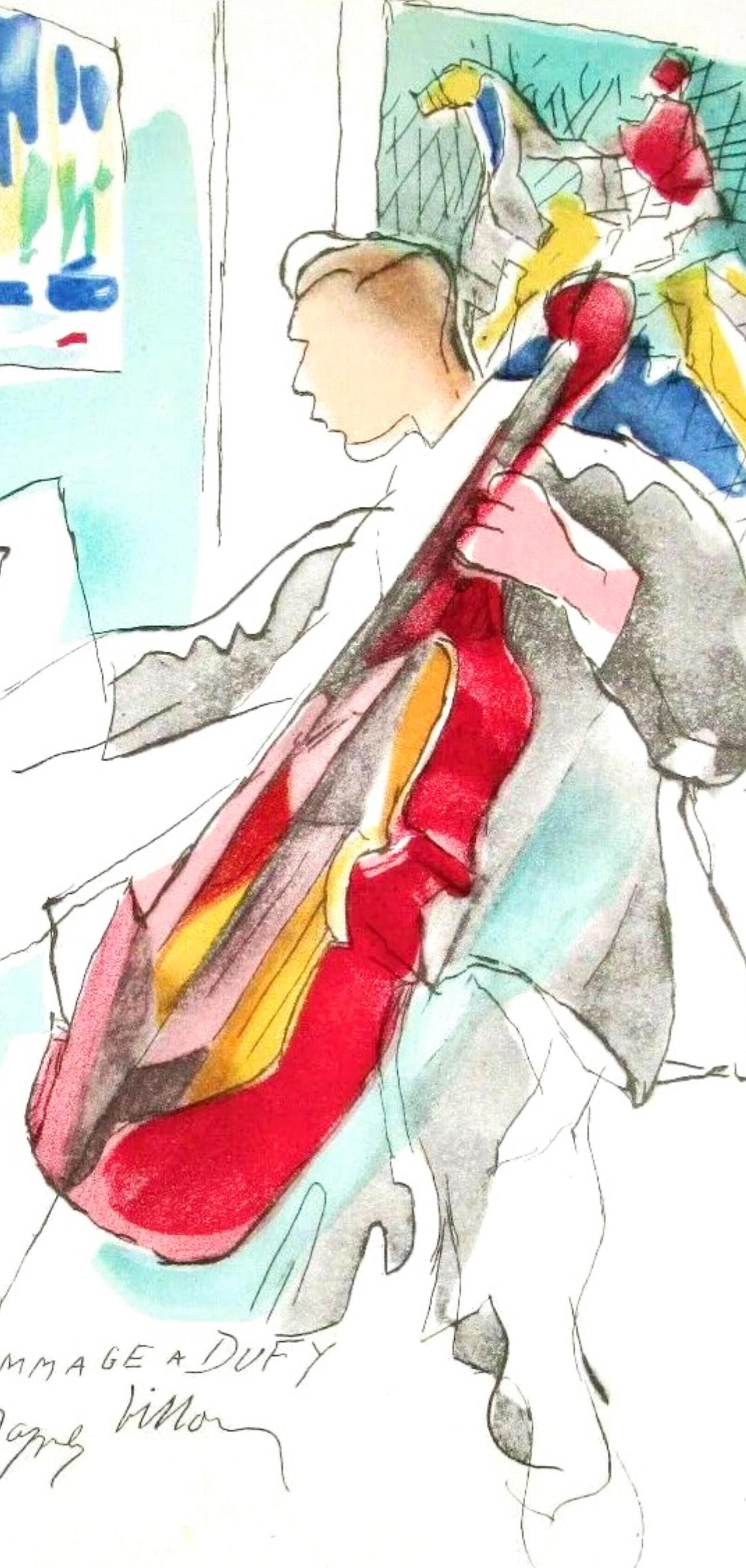 Jacques Villon, Composition, Lettre à mon peintre Raoul Dufy, Limited Edition Lithograph