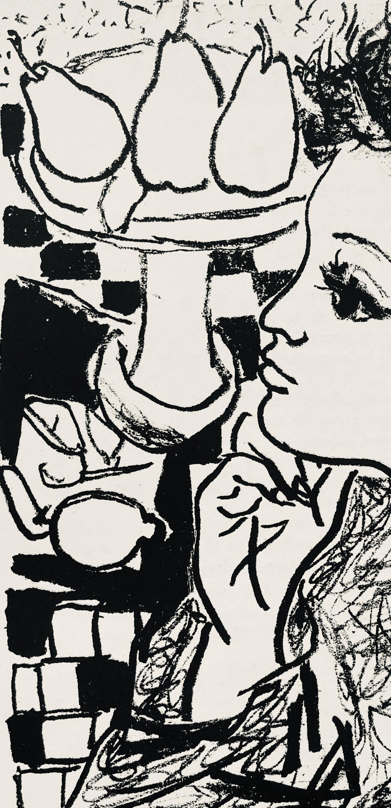 André Marchand, Composition, pierre ã feu provence noire, Limited Edition Lithograph