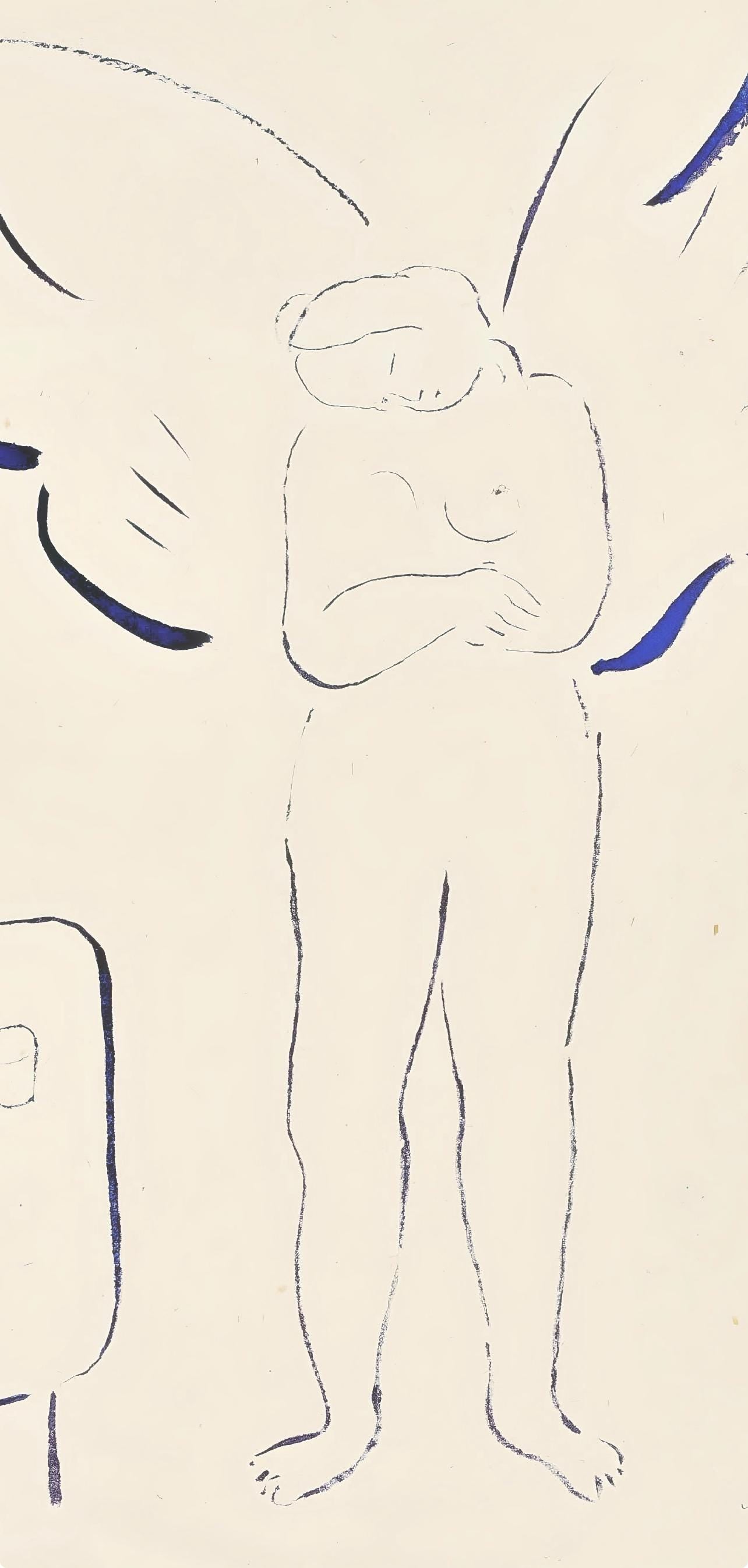Marc Chagall, Composition, Le Dur Désir de Durer, Limited Edition Lithograph