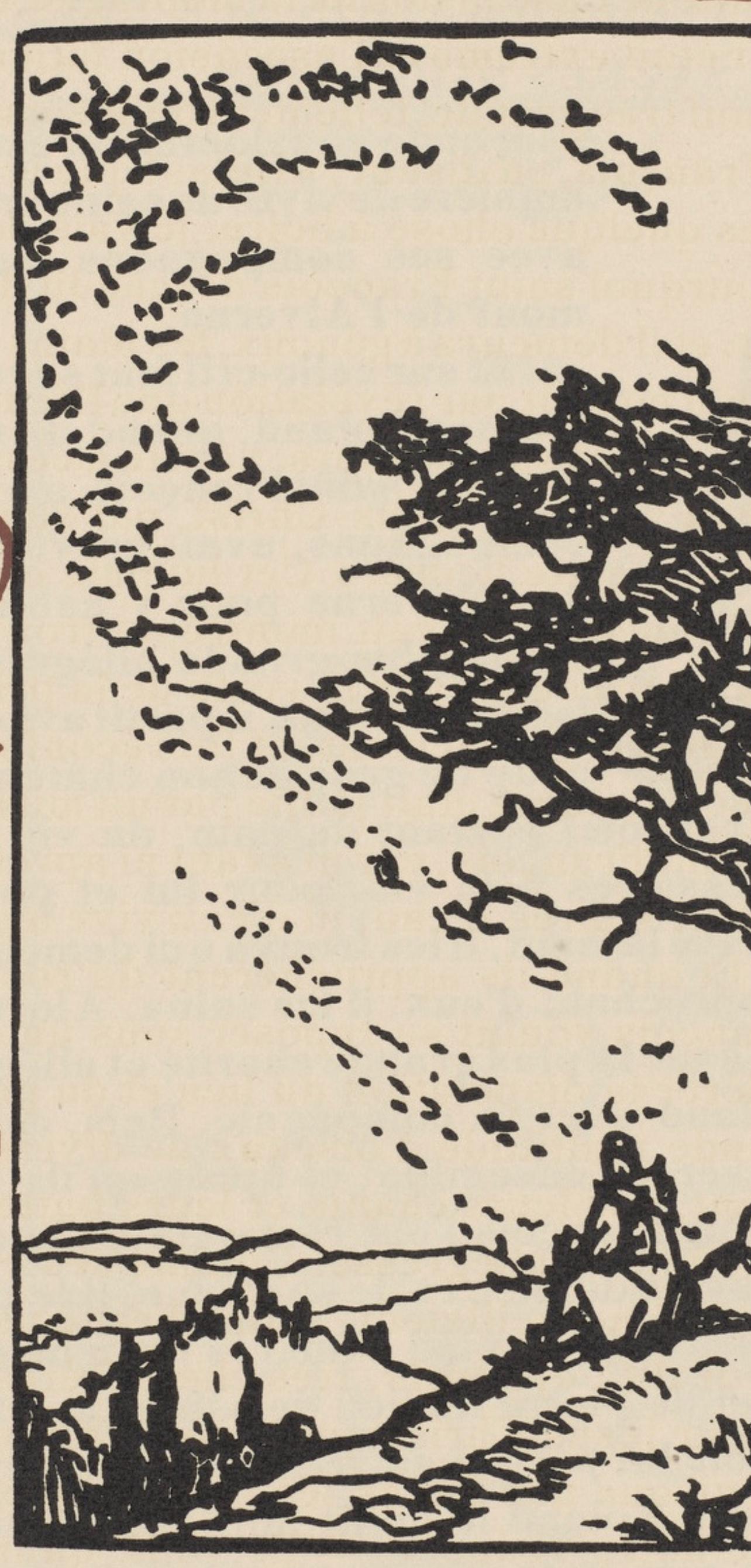 Émile Bernard, Composition (Morane, No. 100), Les Petites Fleurs de St. Françoise, Limited Edition Woodcut