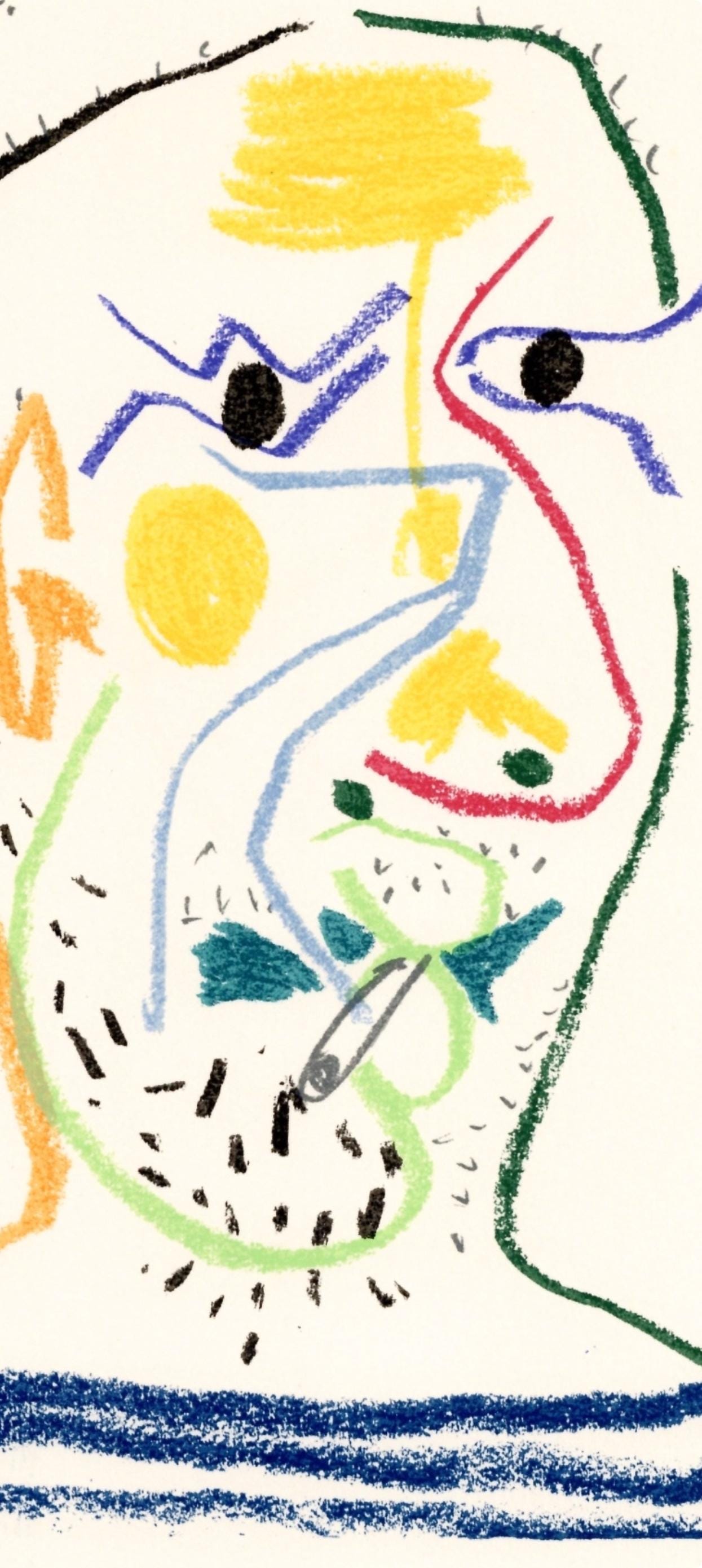 Pablo Picasso, Composition, Le Goût du Bonheur (Cramer 148; Bloch 2013), Limited Edition Mixed Media Lithograph