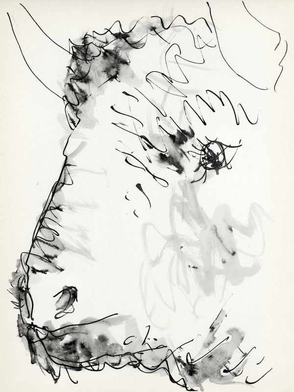 Pablo Picasso, Le taureau (Cramer No. 84), 40 dessins de Picasso en marge du Buffon, Limited Edition Lithograph