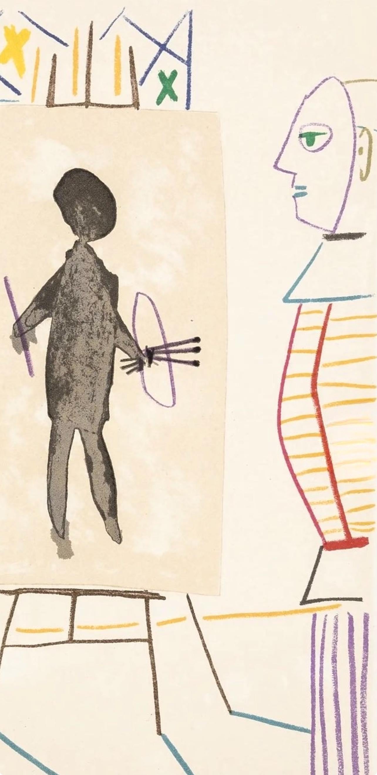 Pablo Picasso, Composition, Picasso and the Human Comedy, Verve: Revue Artistique et Littéraire, Limited Edition Lithograph