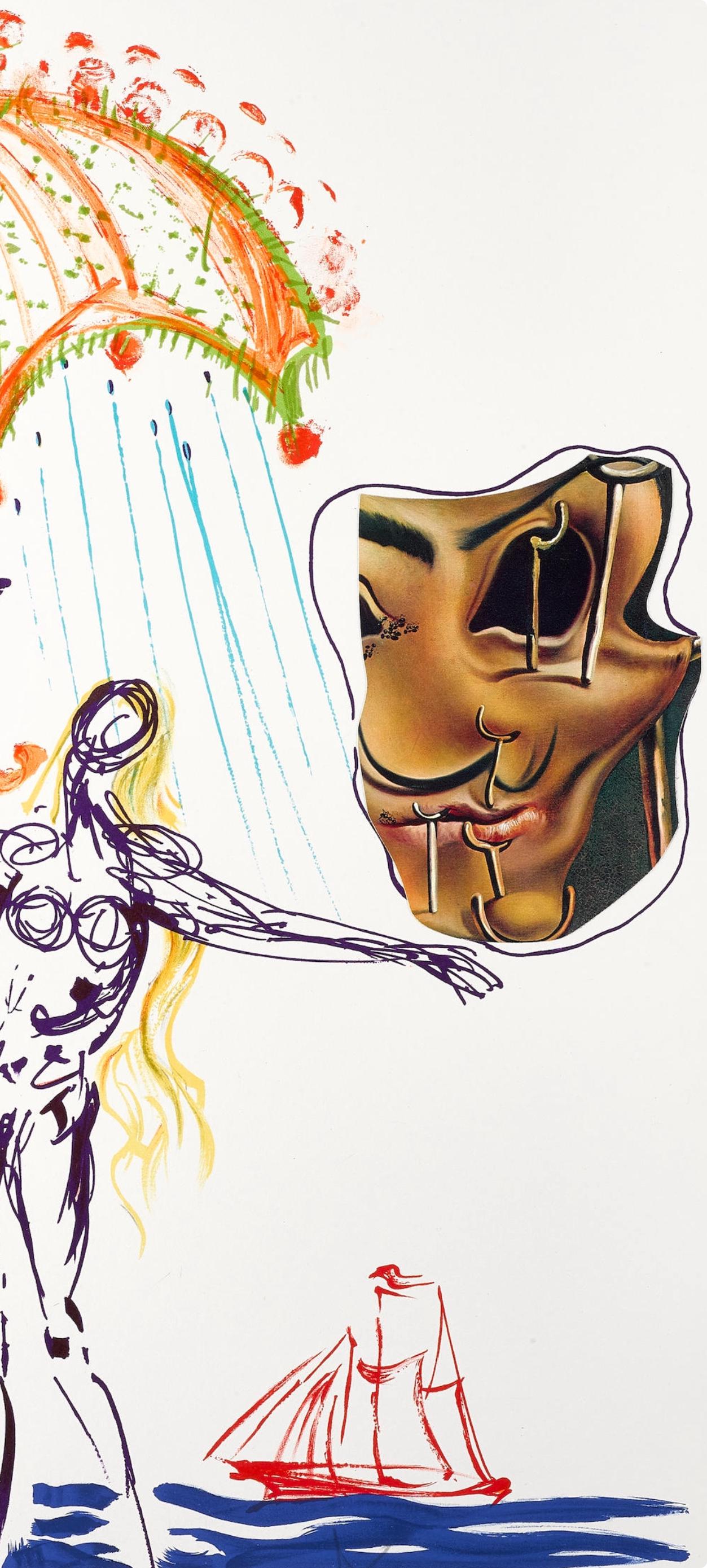 Salvador Dalí, Antiombrelle à atomiseurs de liquides (M/L 822-831; Field 75-13), Imaginations et Objets du Futur, Limited Edition Lithograph