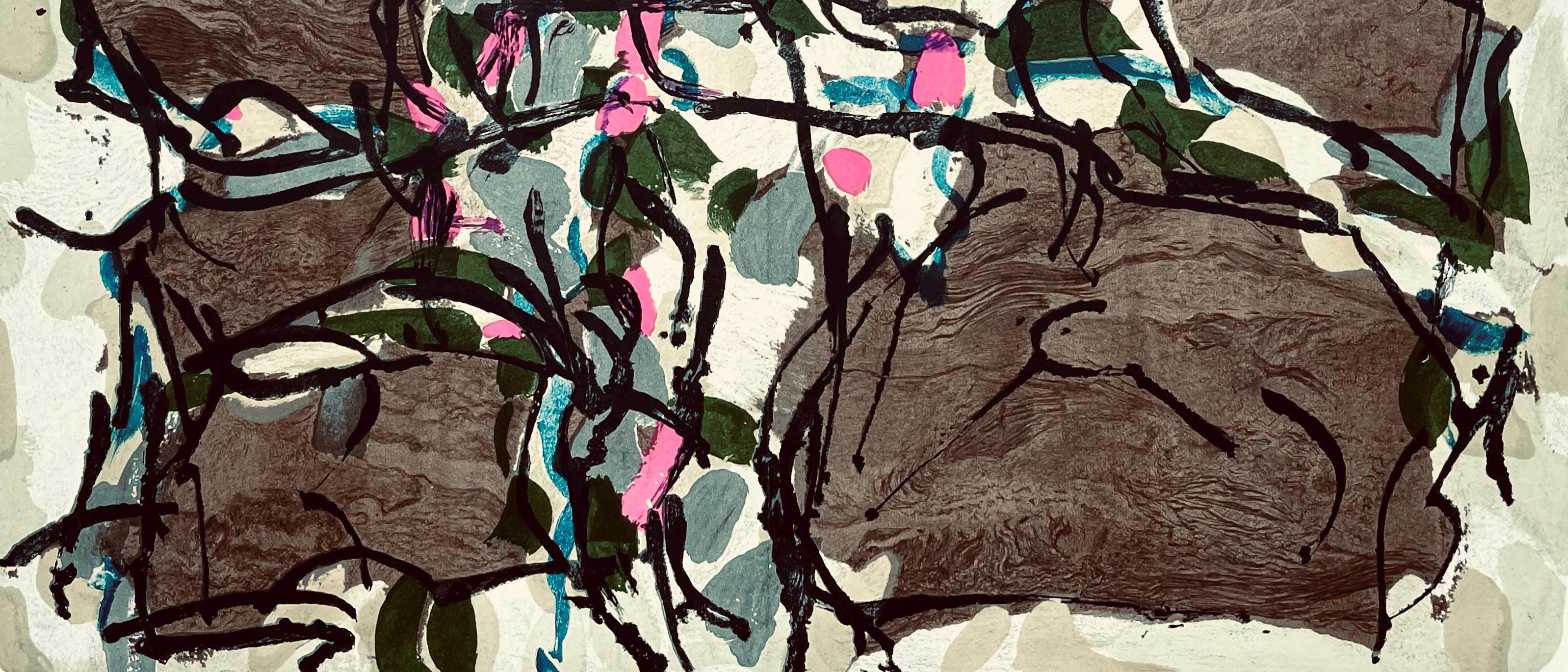 Jean-Paul Riopelle, Composition, Derrière le miroir, Limited Edition Lithograph