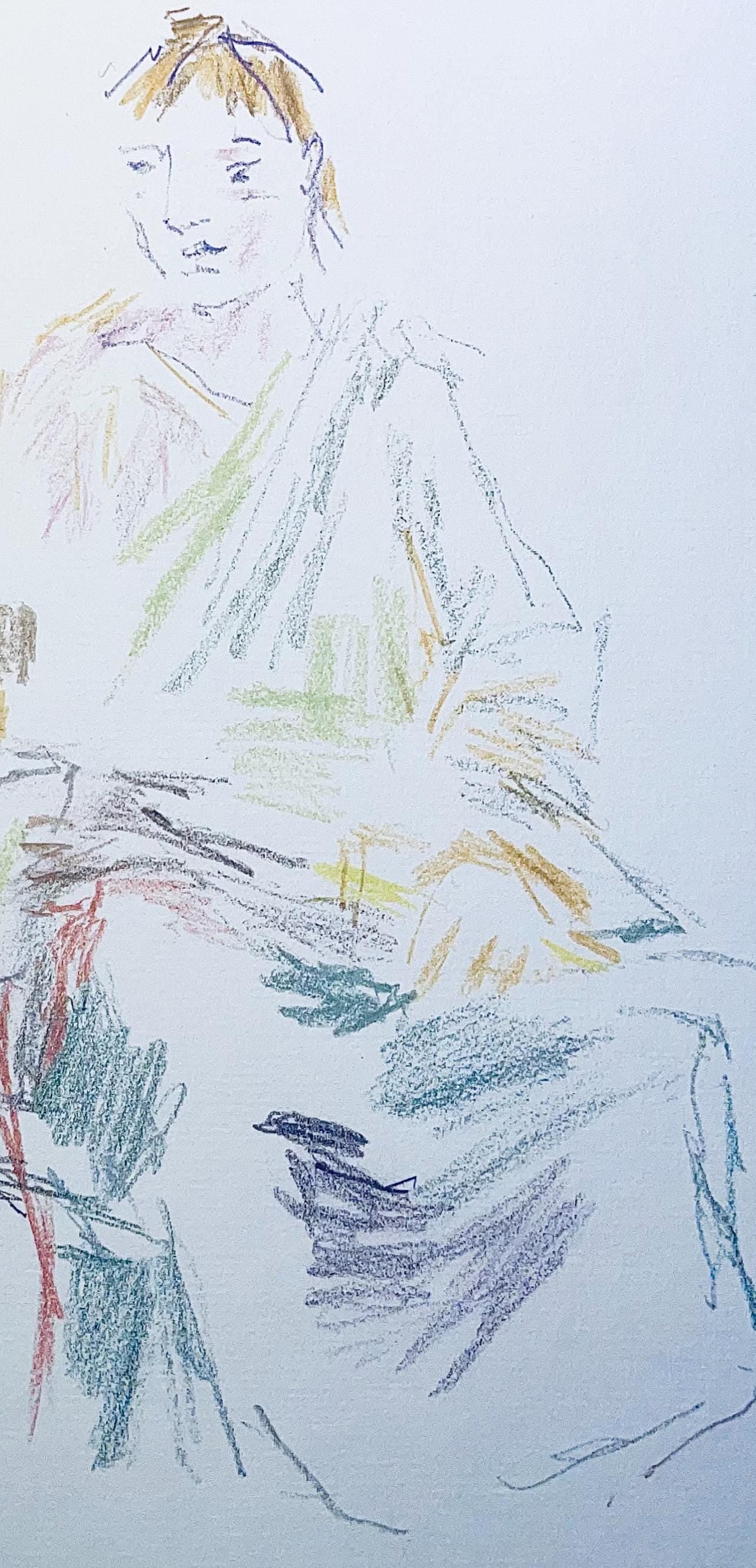 Oskar Kokoschka, Composition, Skizzenbuch der Italienischen Reise 1963, Limited Edition Lithograph