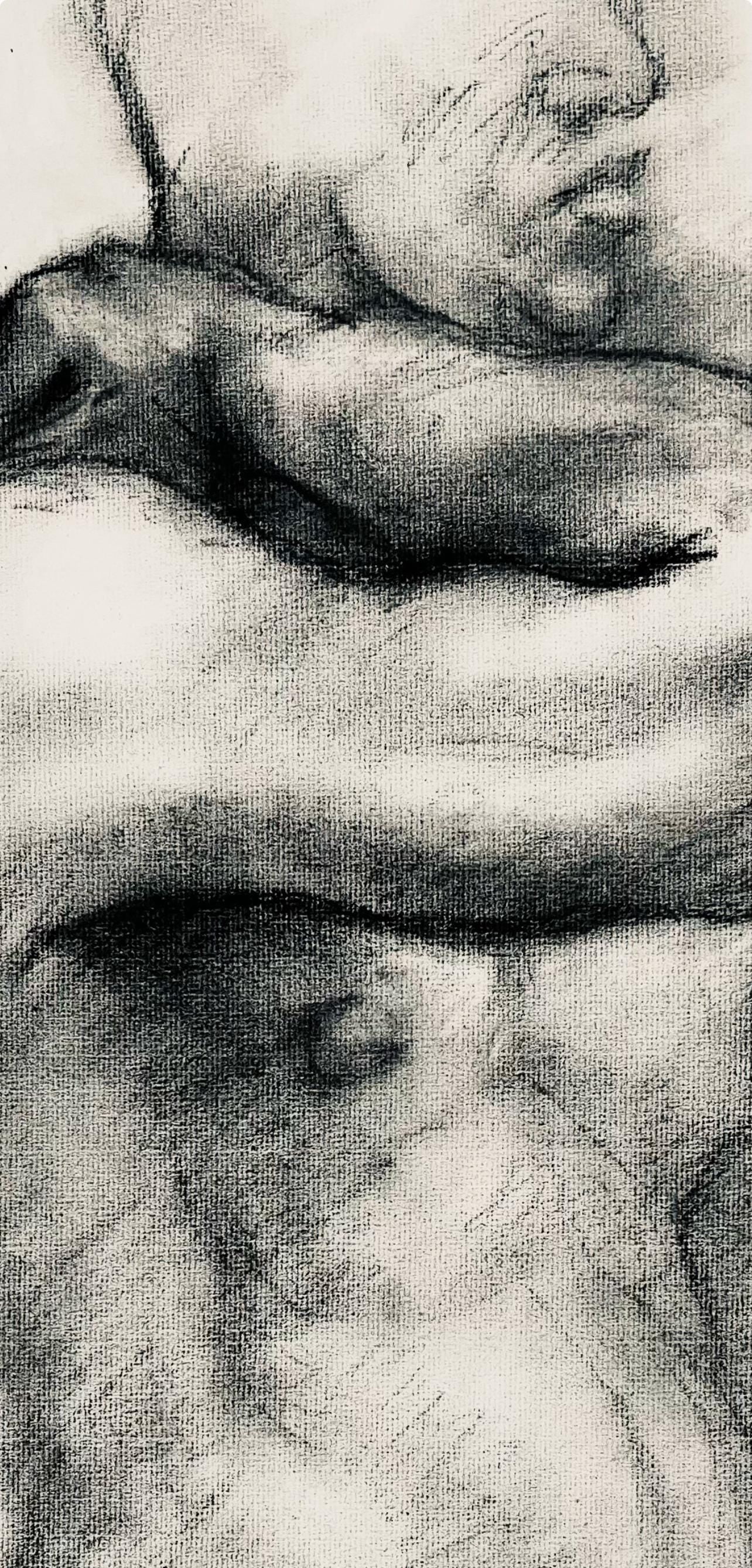 Ian Hornak, Renaissance Male Nude Figure Study, 1963, Original Drawing